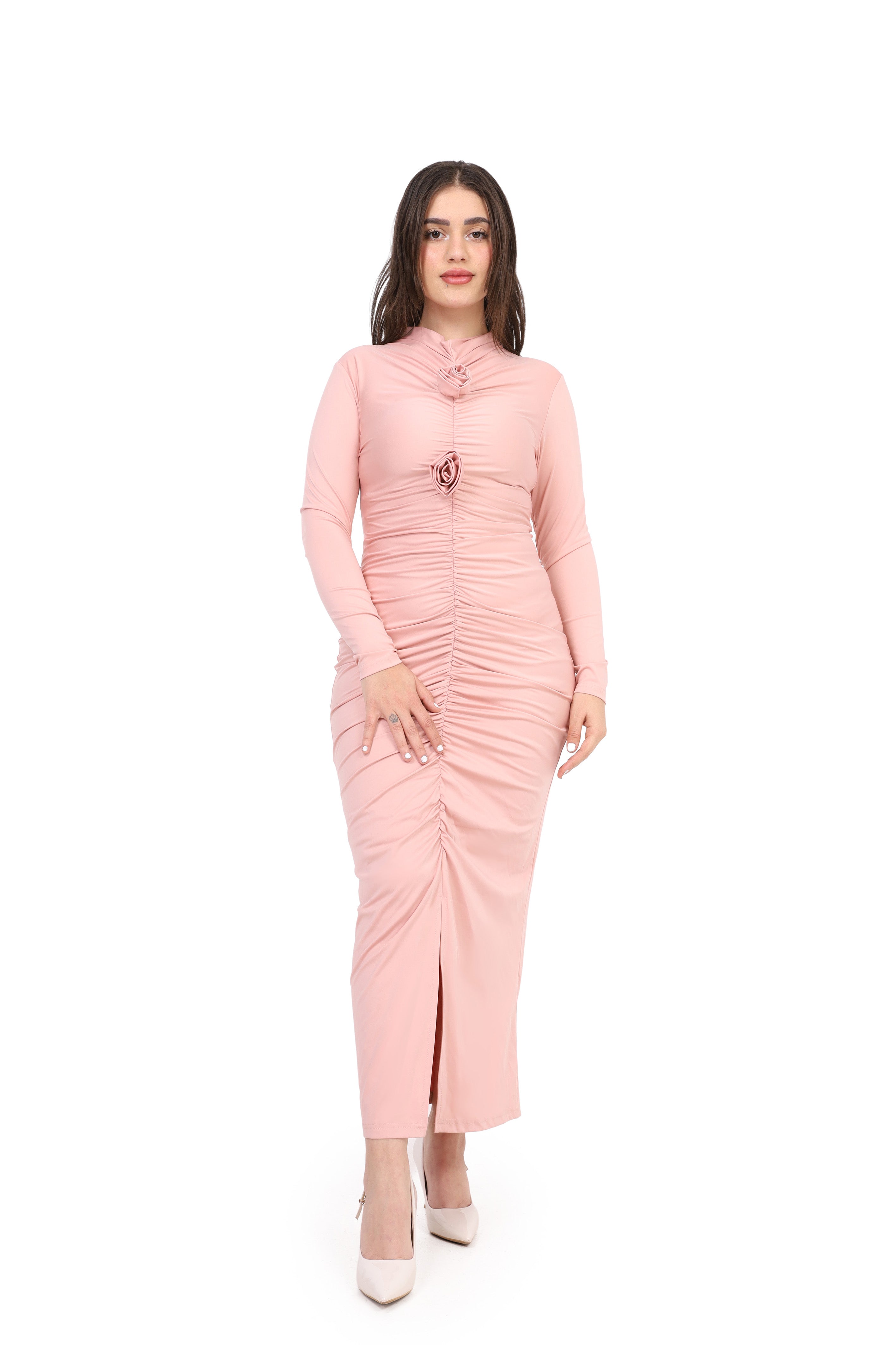 Down Ruched Midi Dress s1514181