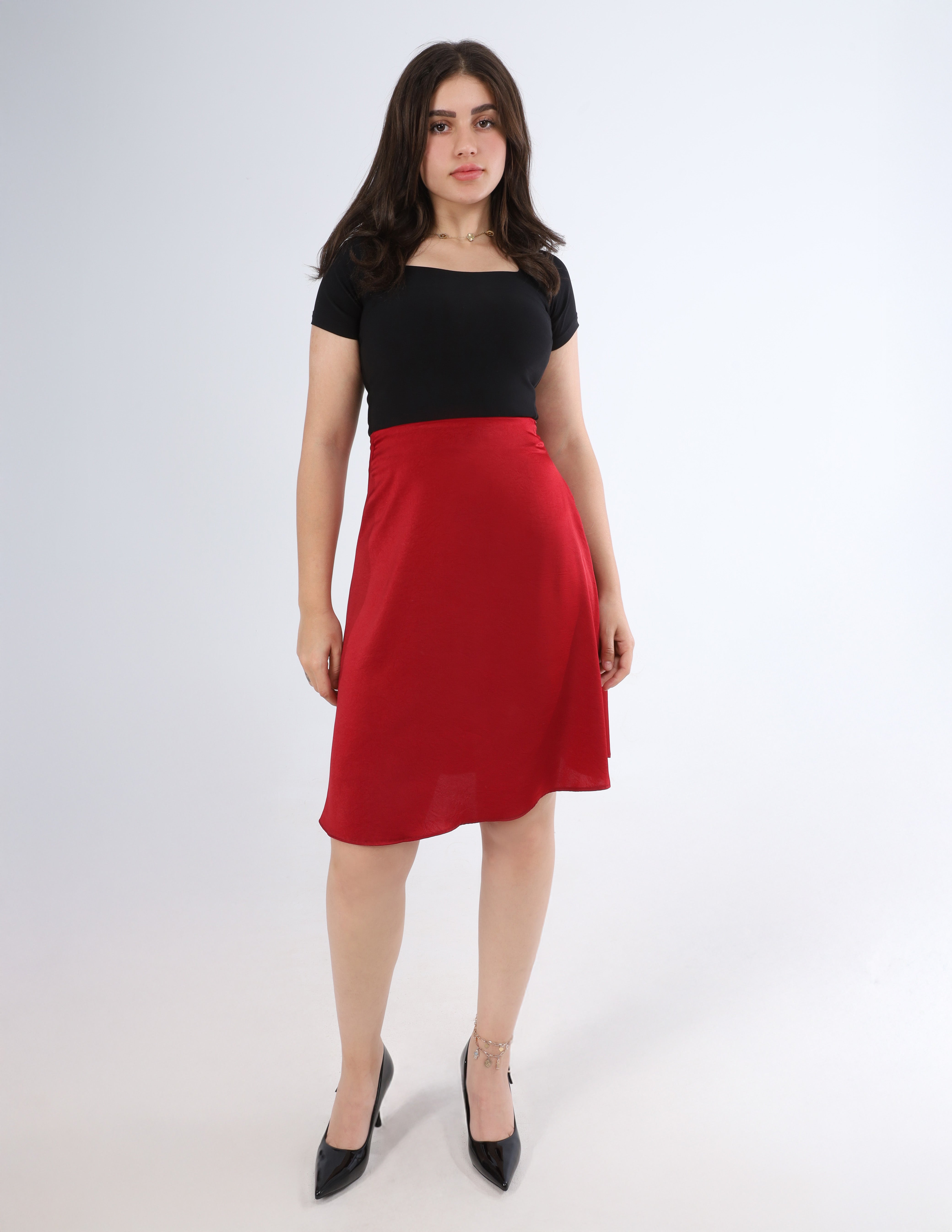Mini Satin A-Line Skirt s1514488