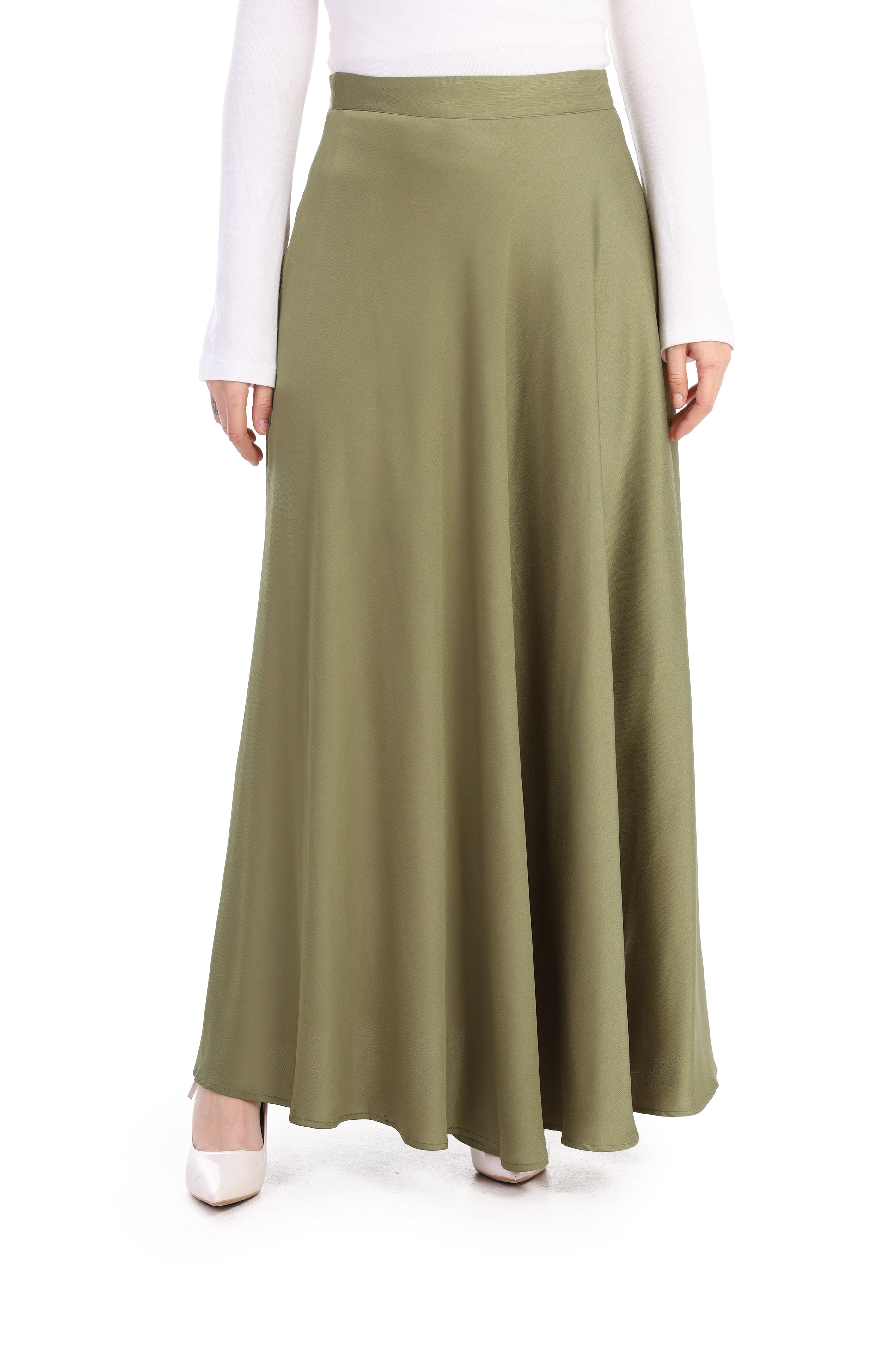 Elegant Satin Maxi Skirt s1514625/1