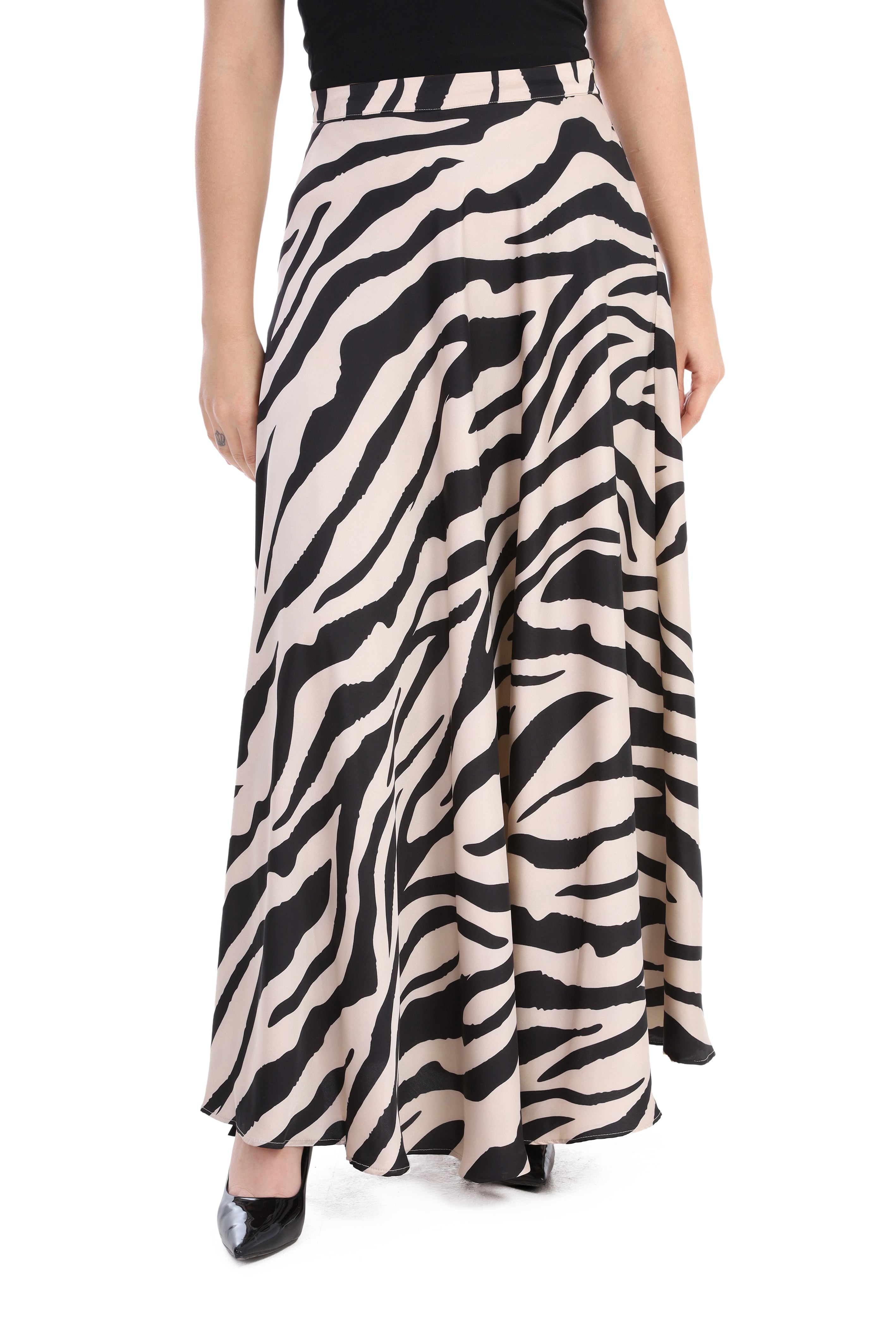 Leopard Print Satin Skirt s1514625