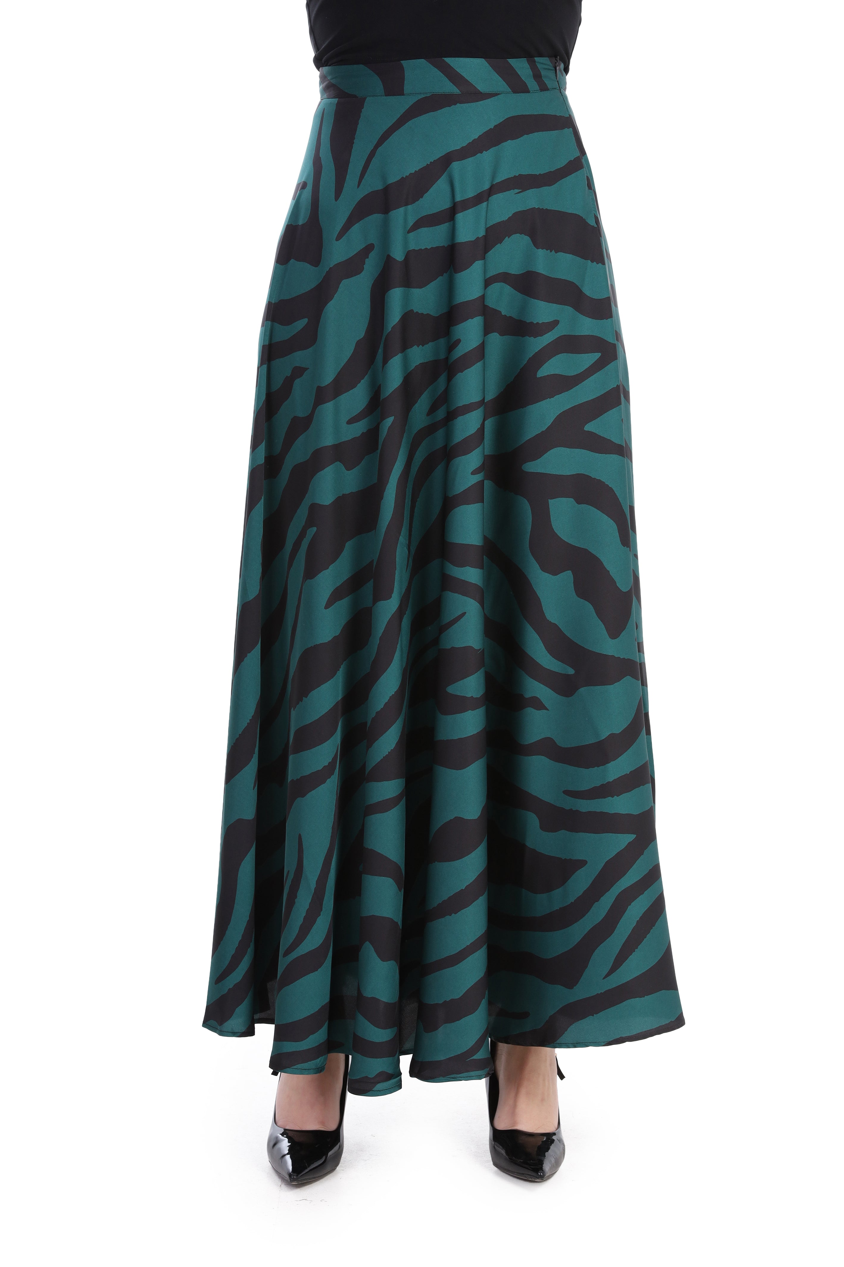 Leopard Print Satin Skirt s1514625