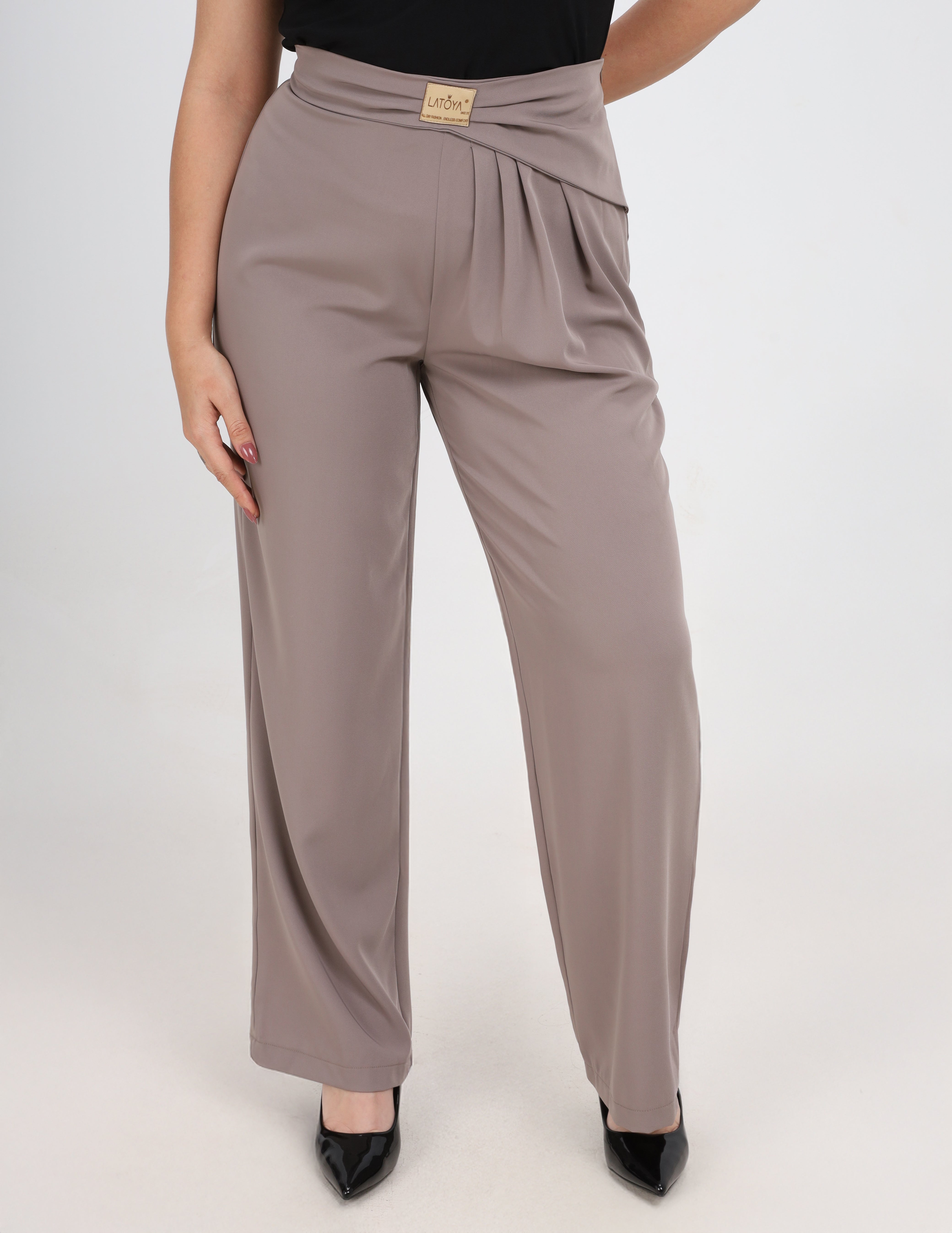 High-waisted pleated trousers s1514629