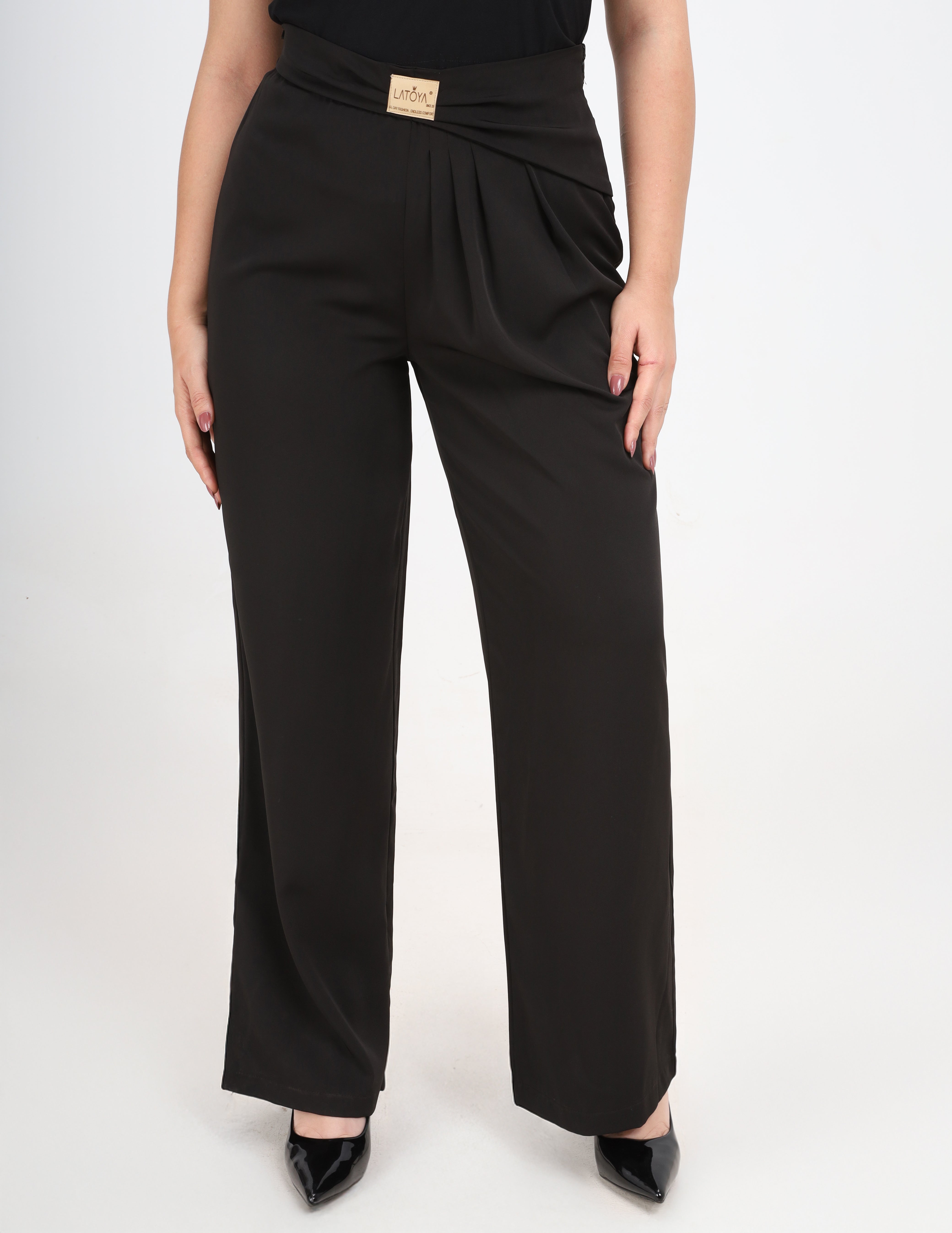 High-waisted pleated trousers s1514629