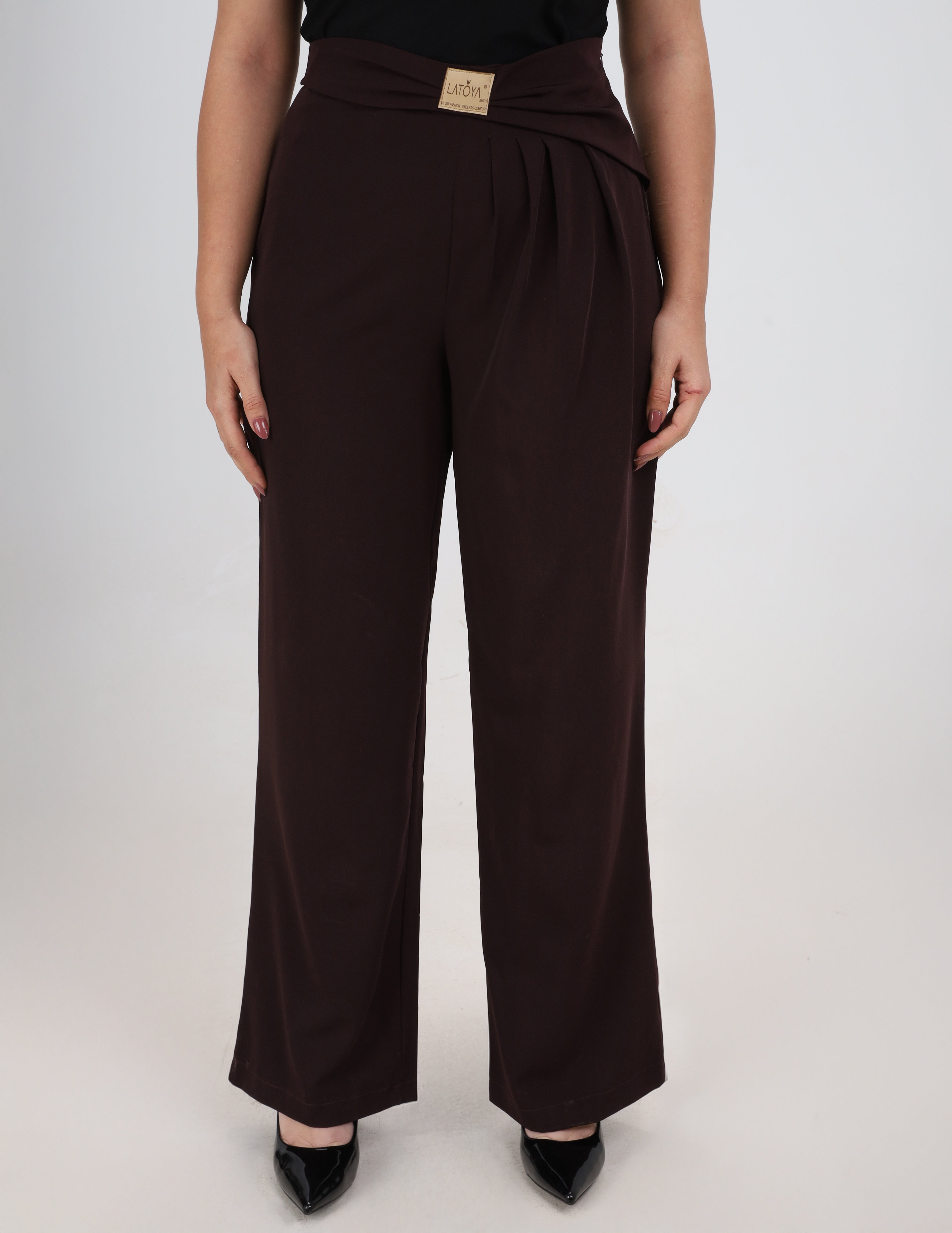 High-waisted pleated trousers s1514629