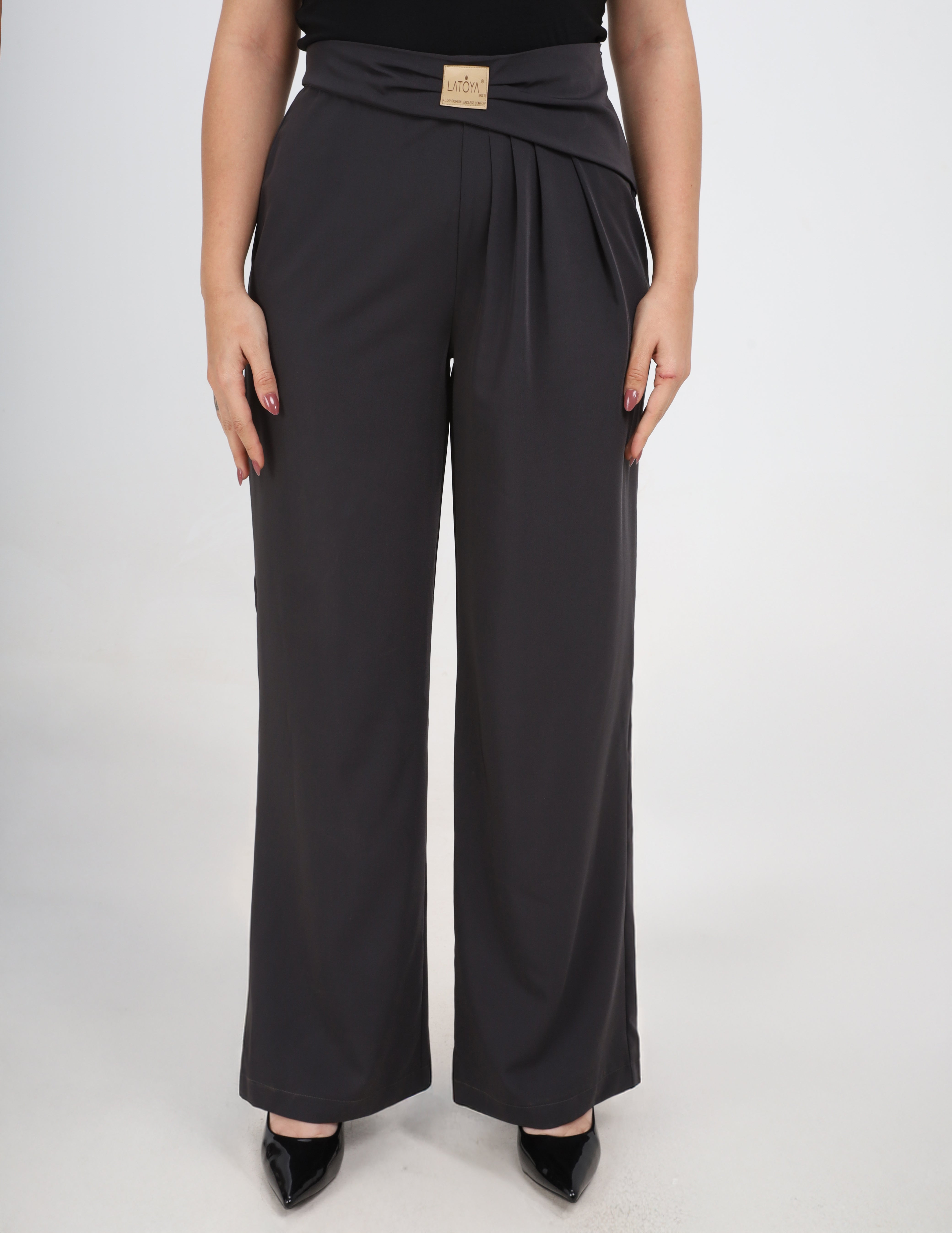 High-waisted pleated trousers s1514629