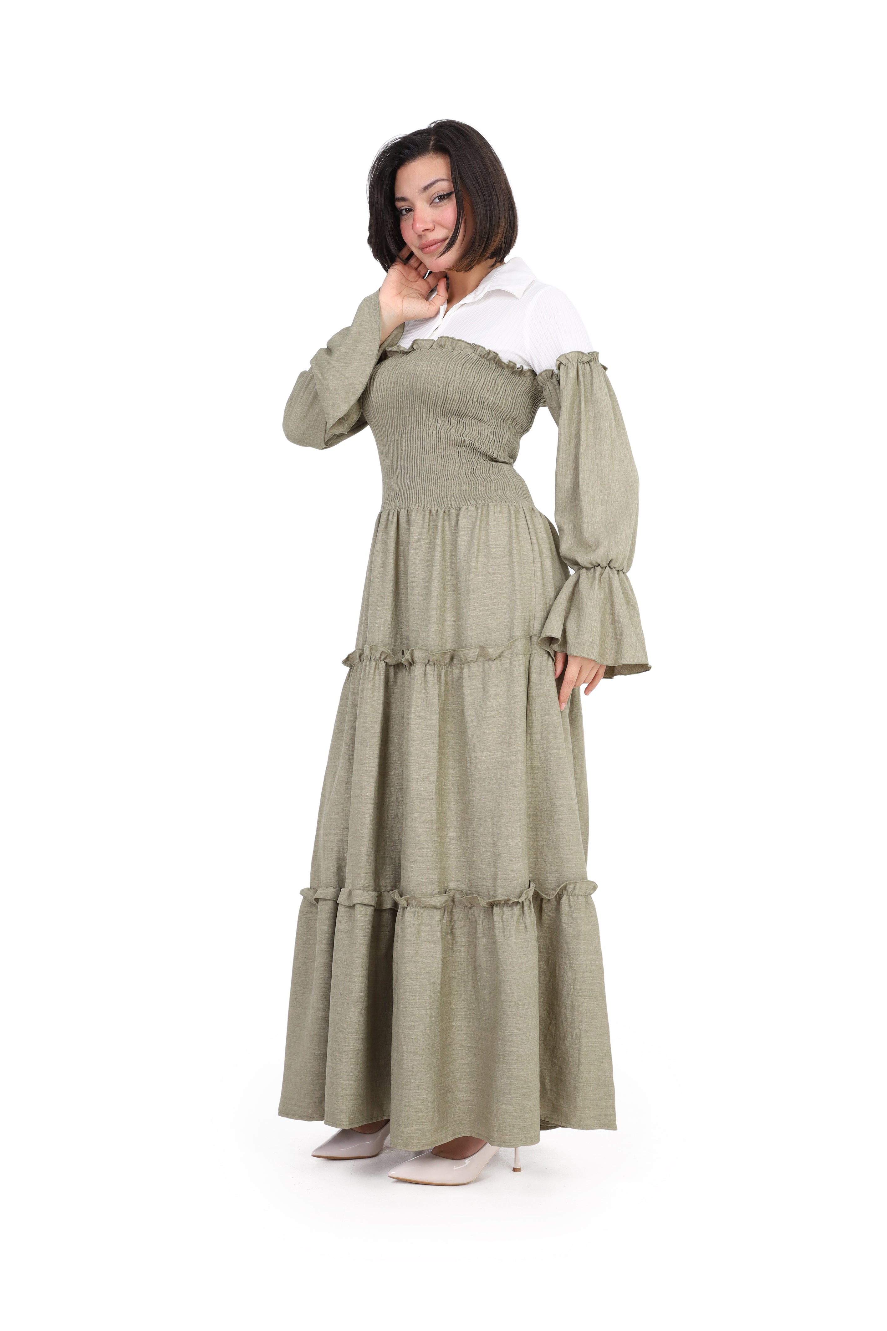 Chic Ruffle Maxi Dress  s1518401