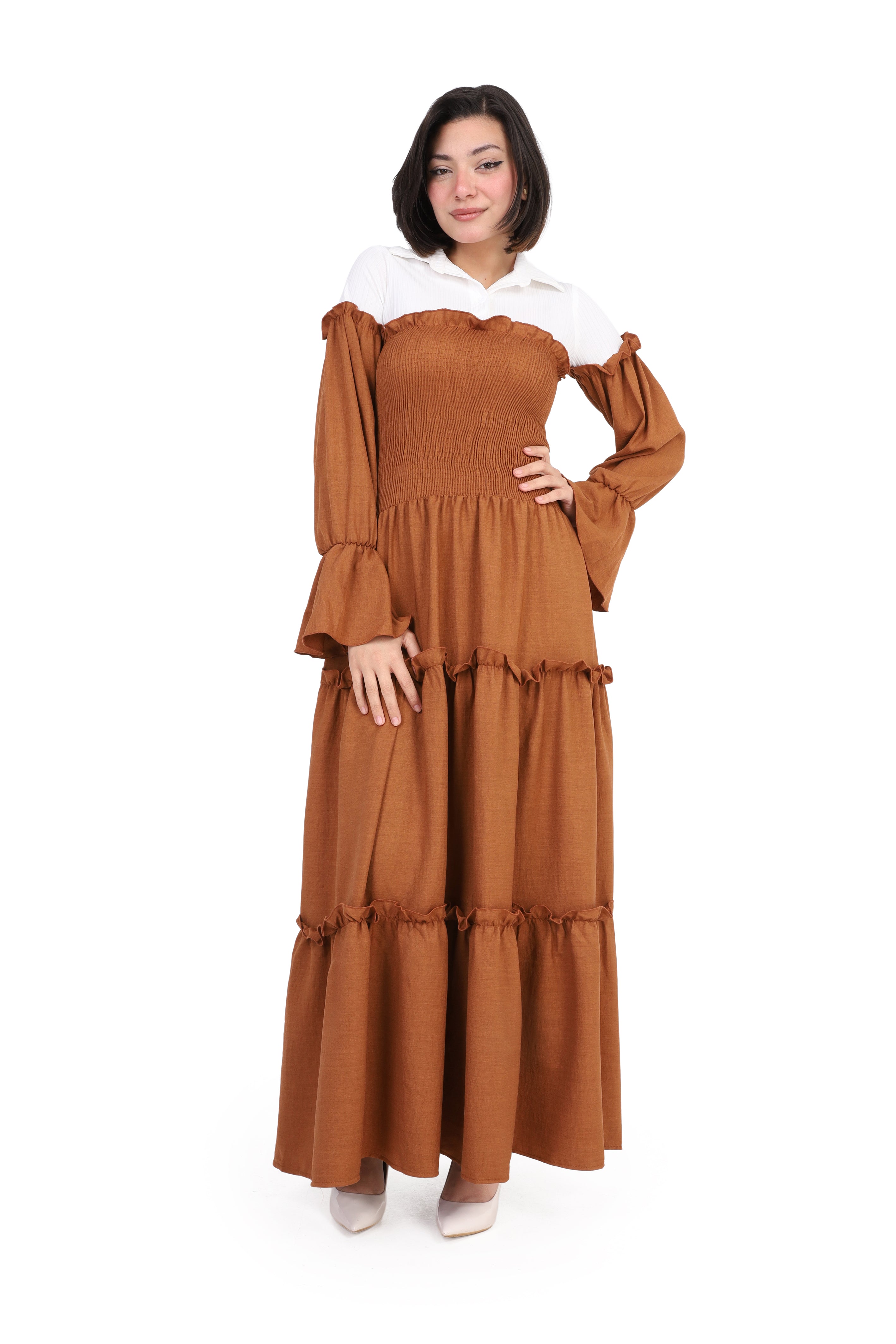 Chic Ruffle Maxi Dress  s1518401