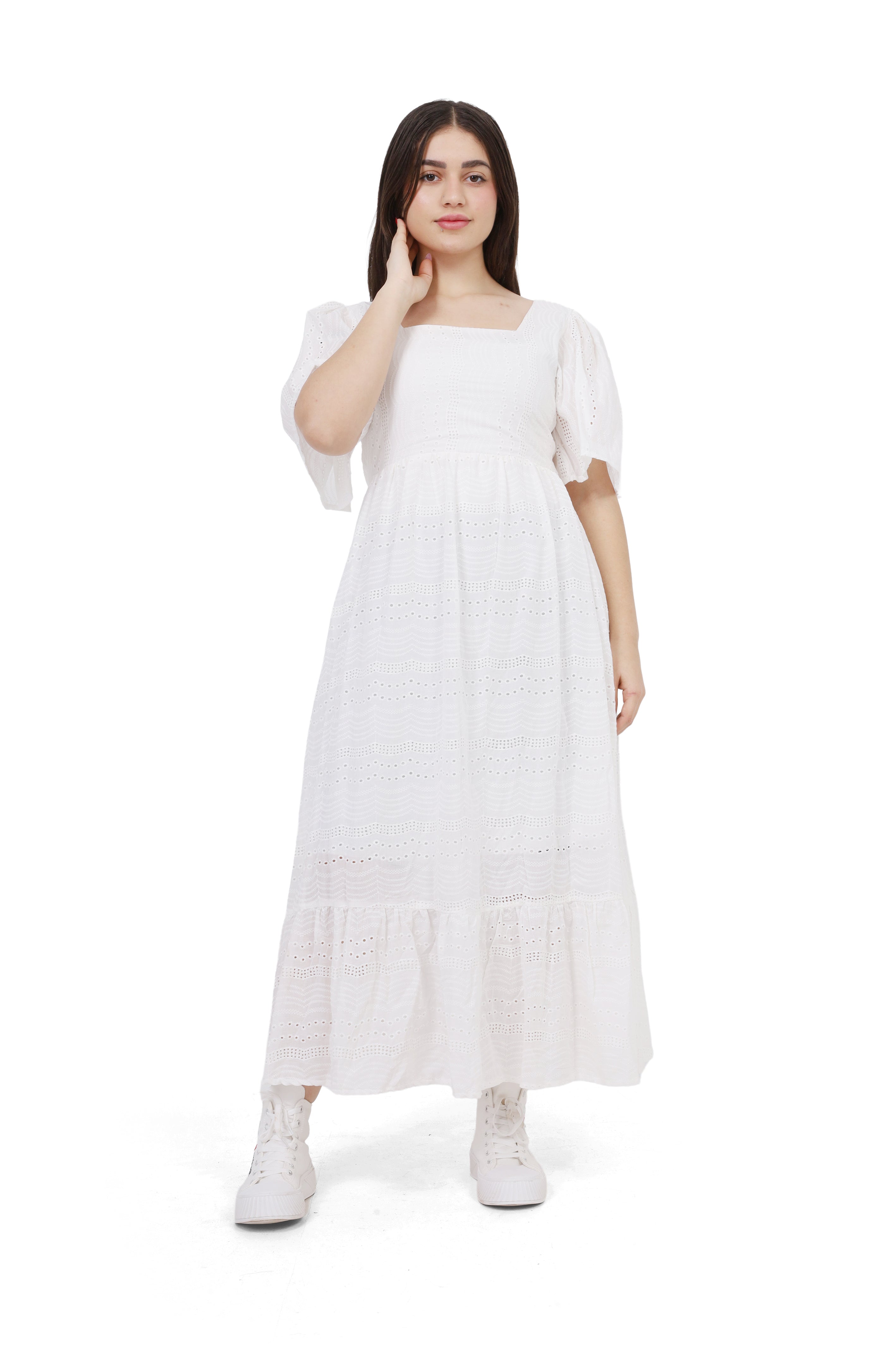 Half-Sleeve Dress with Back Tie s1518591/1