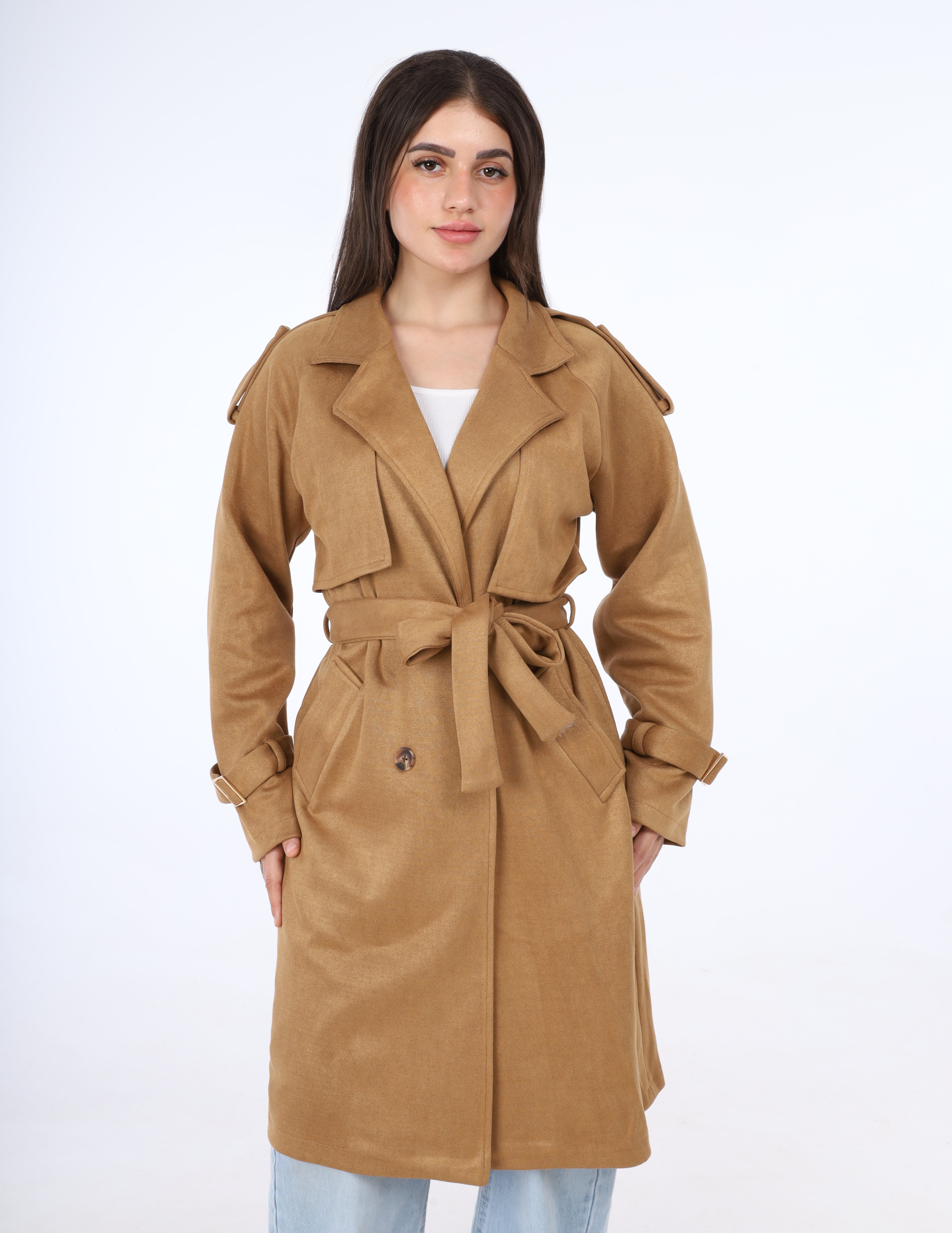 Classic Suede Coat w11456023