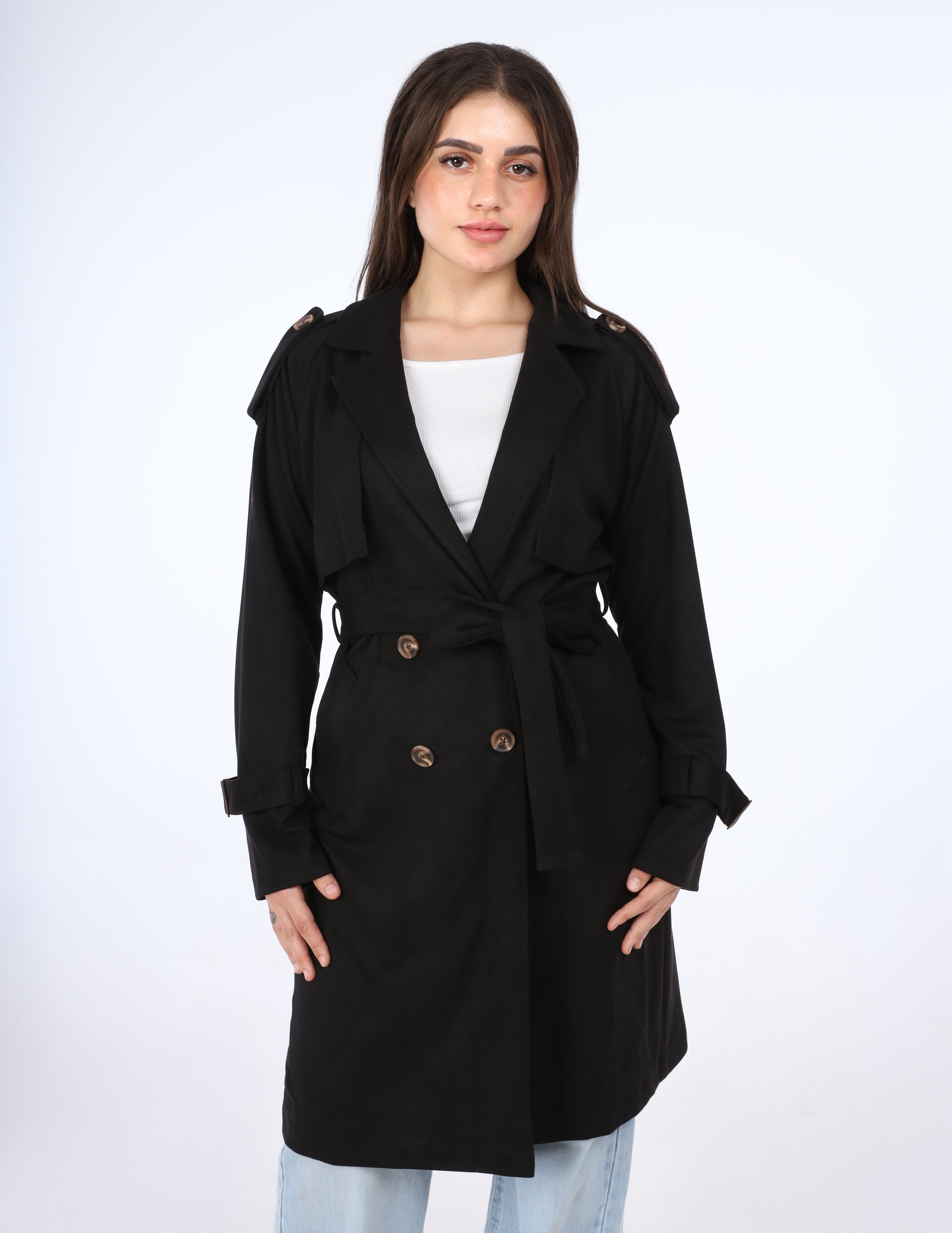Classic Suede Coat w11456023