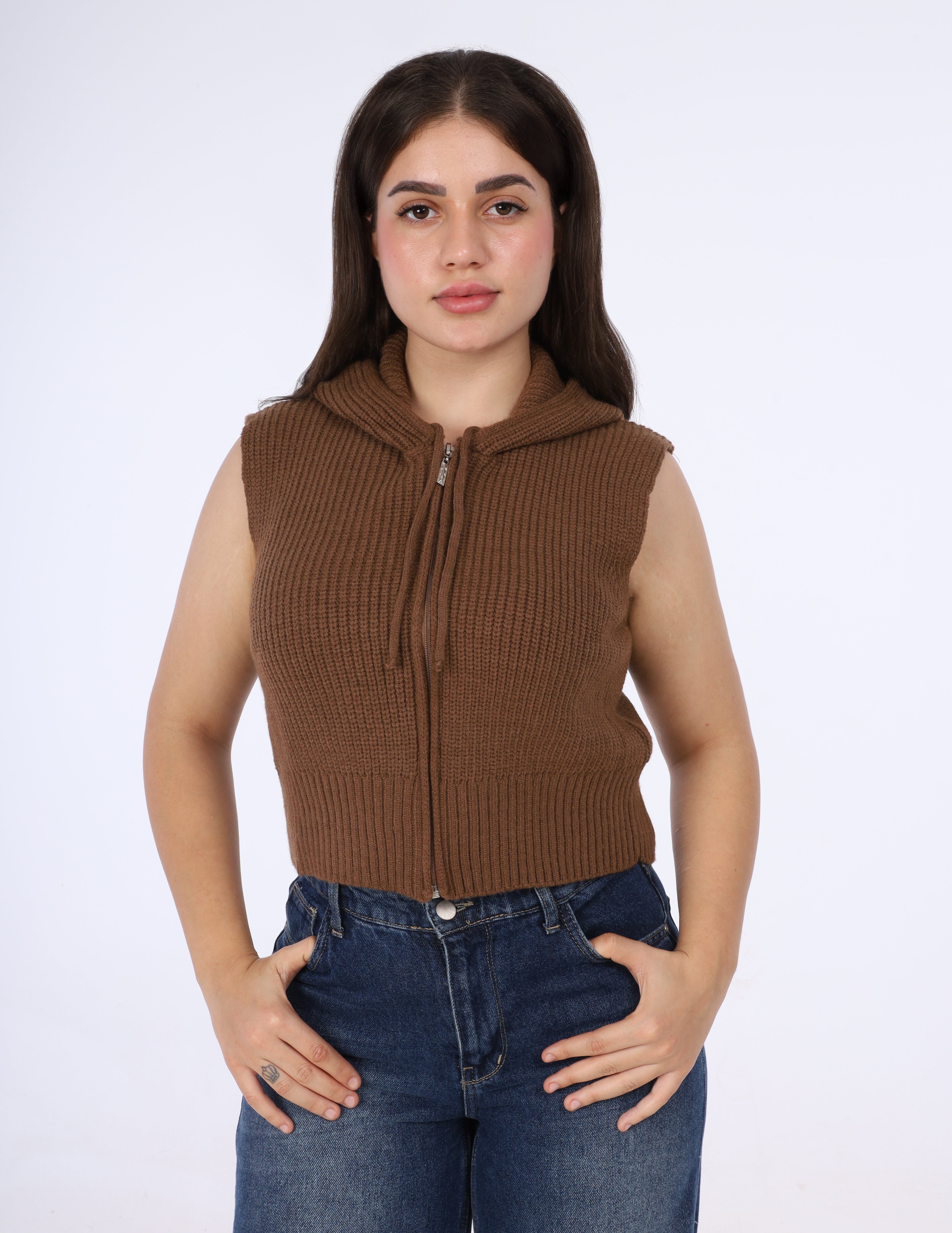 Hooded Knit Sweater w16252609