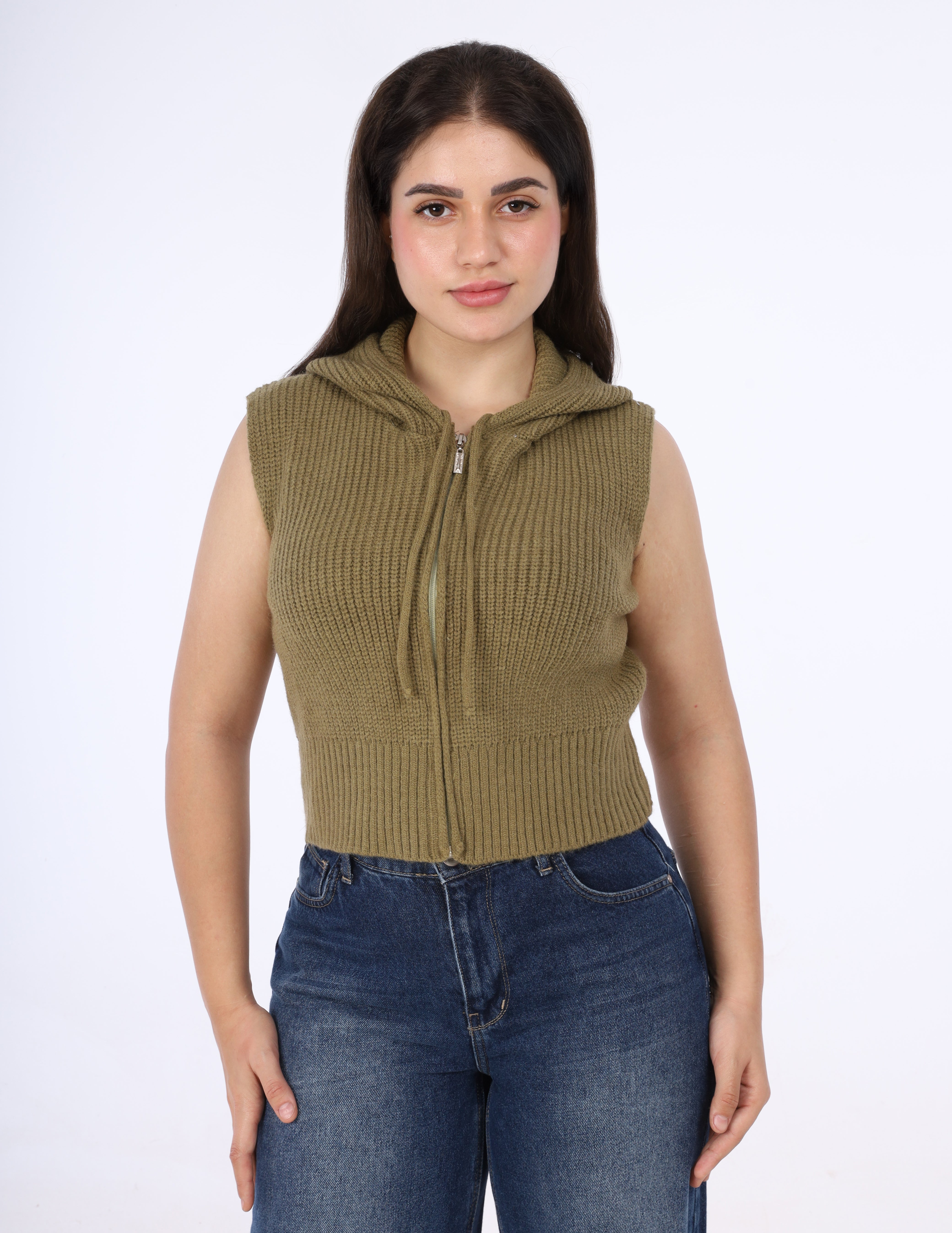 Hooded Knit Sweater w16252609