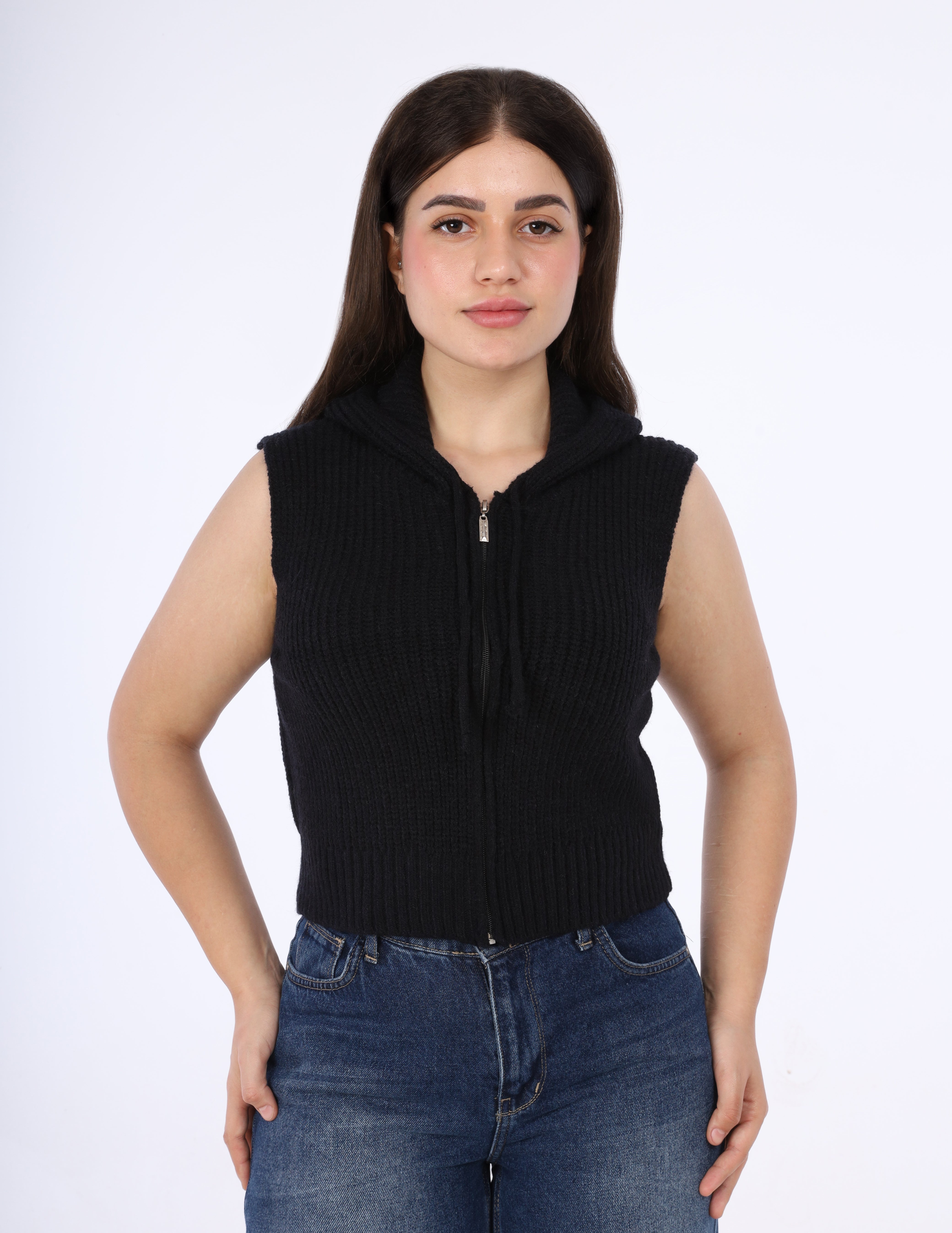 Hooded Knit Sweater w16252609