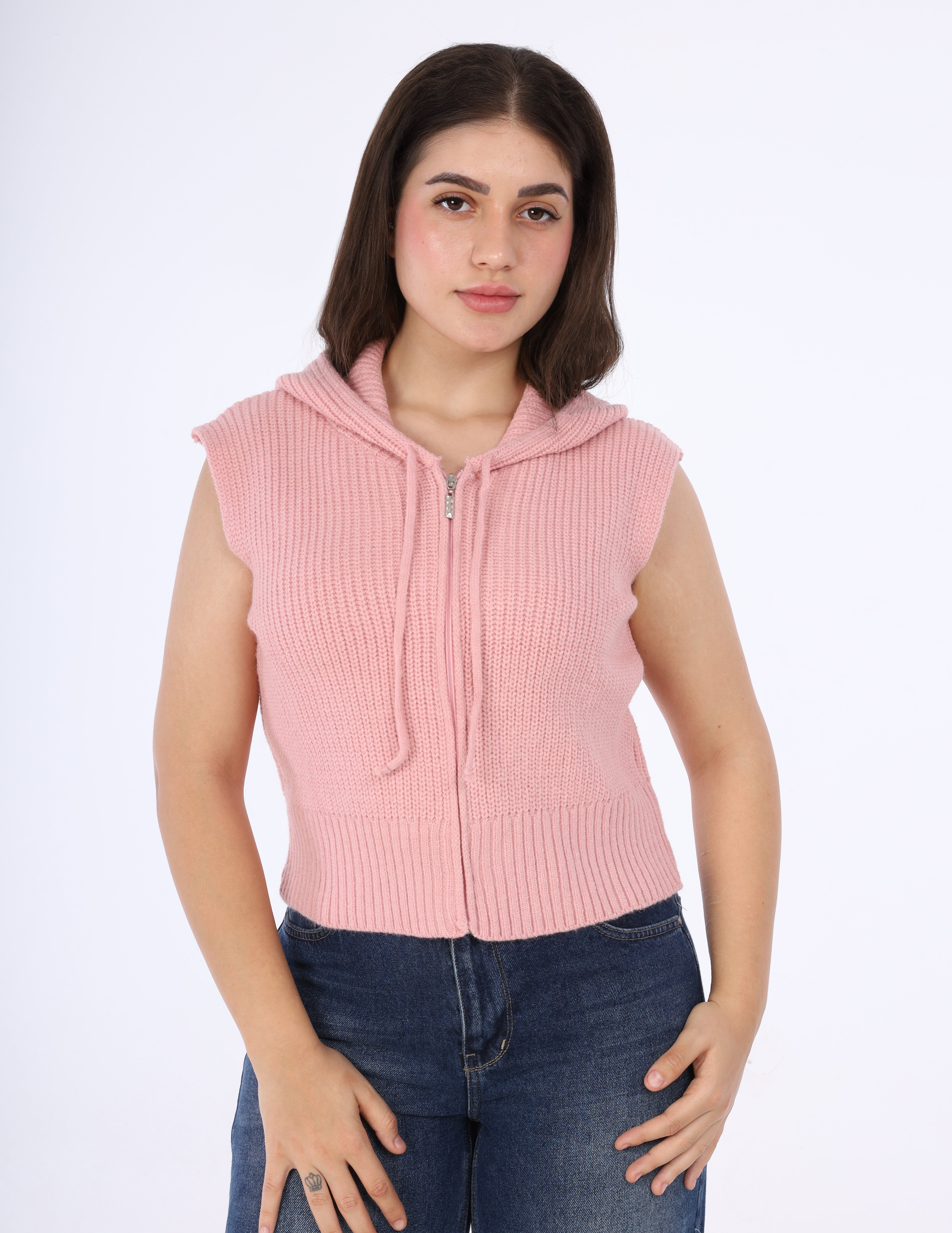 Hooded Knit Sweater w16252609