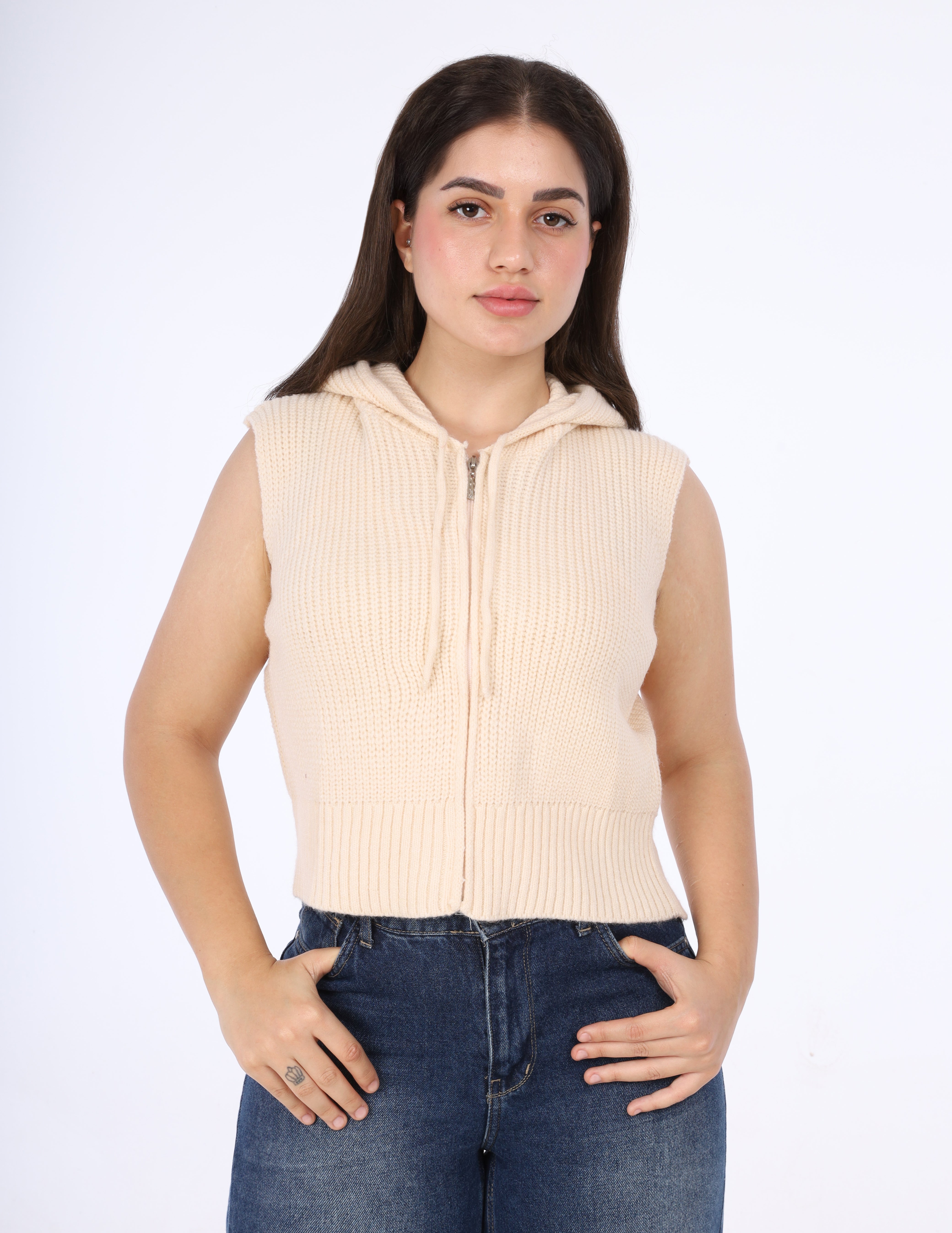 Hooded Knit Sweater w16252609