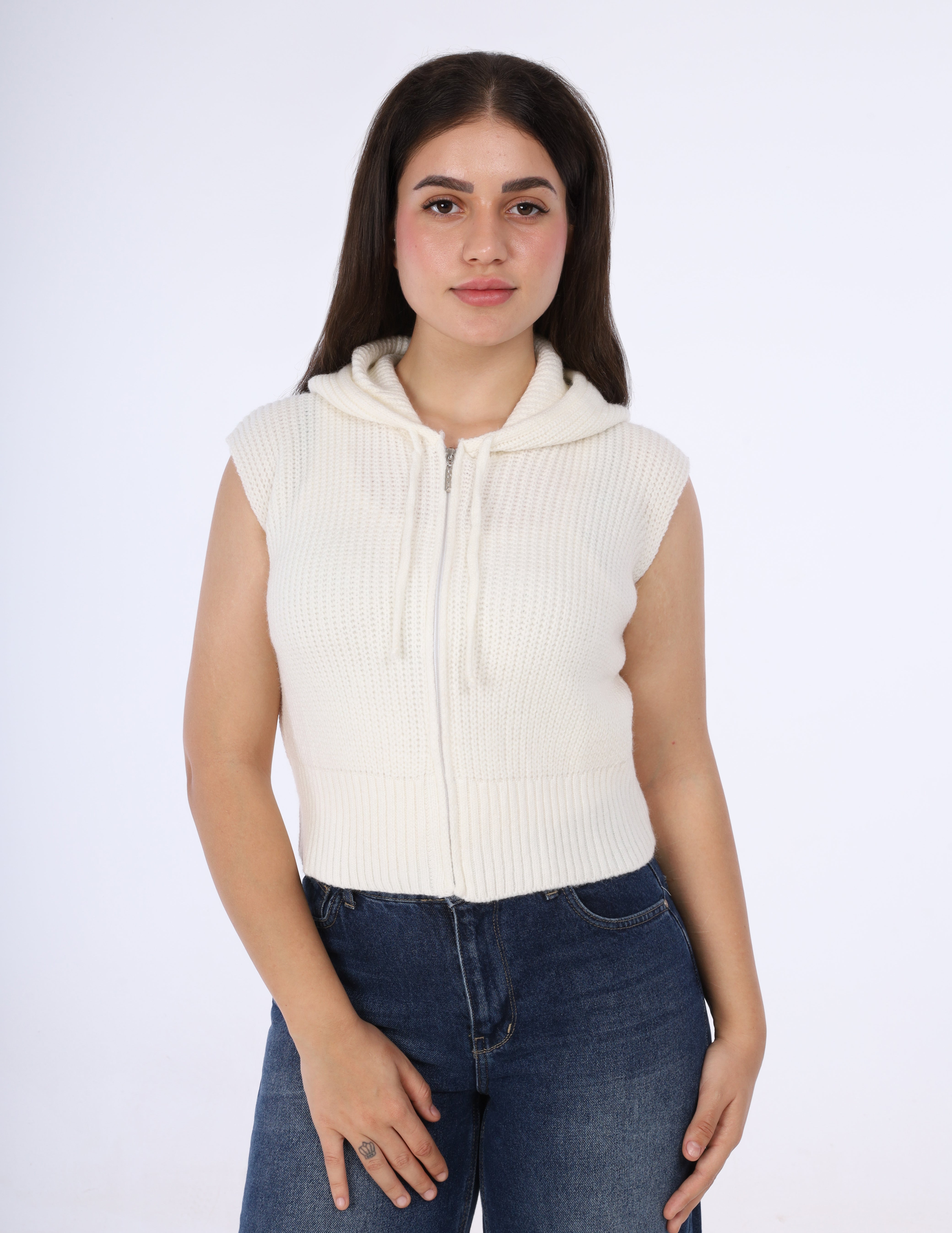 Hooded Knit Sweater w16252609