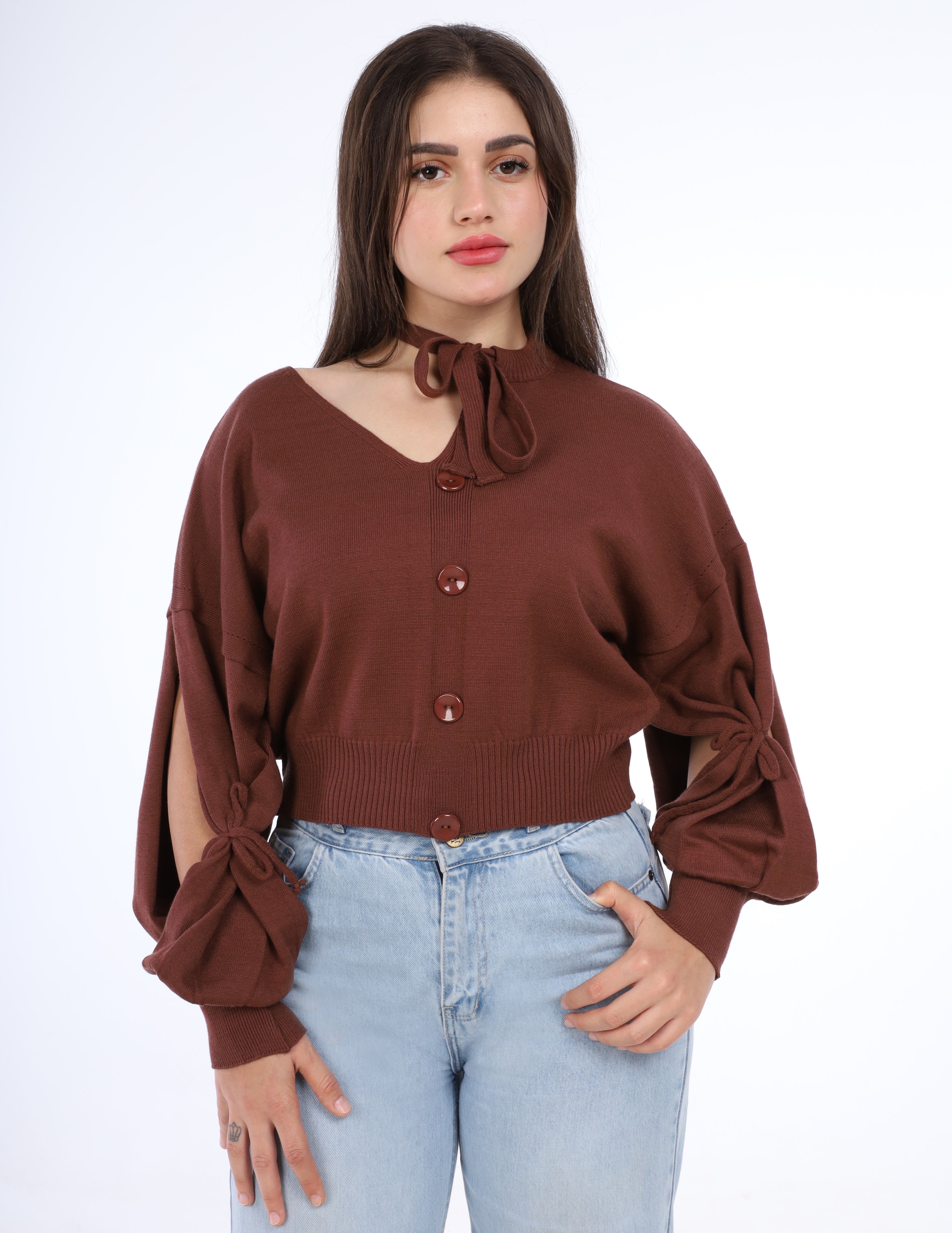 Tie-Neck Blouse w16252694