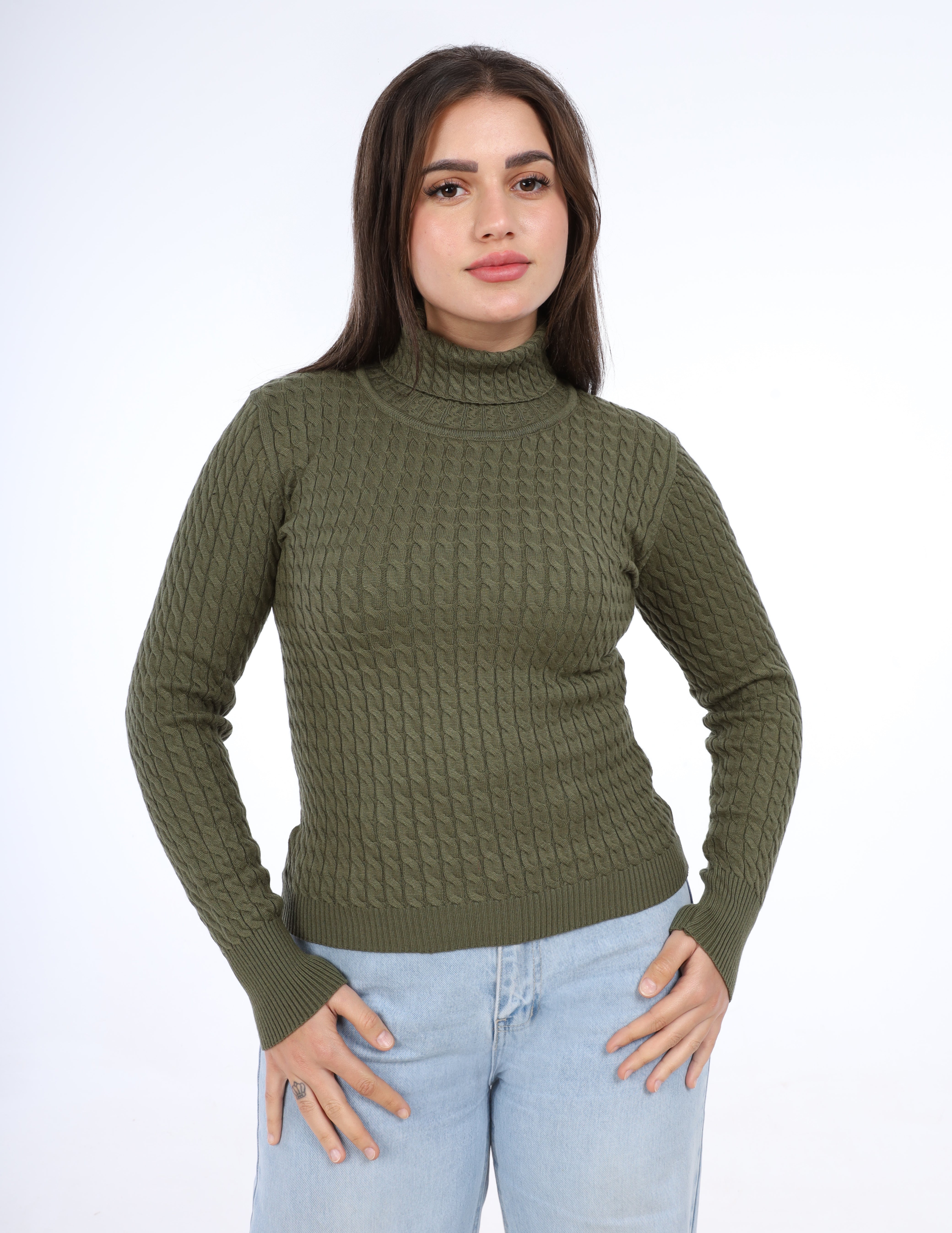 Cable-Knit Turtleneck Sweater w16252746