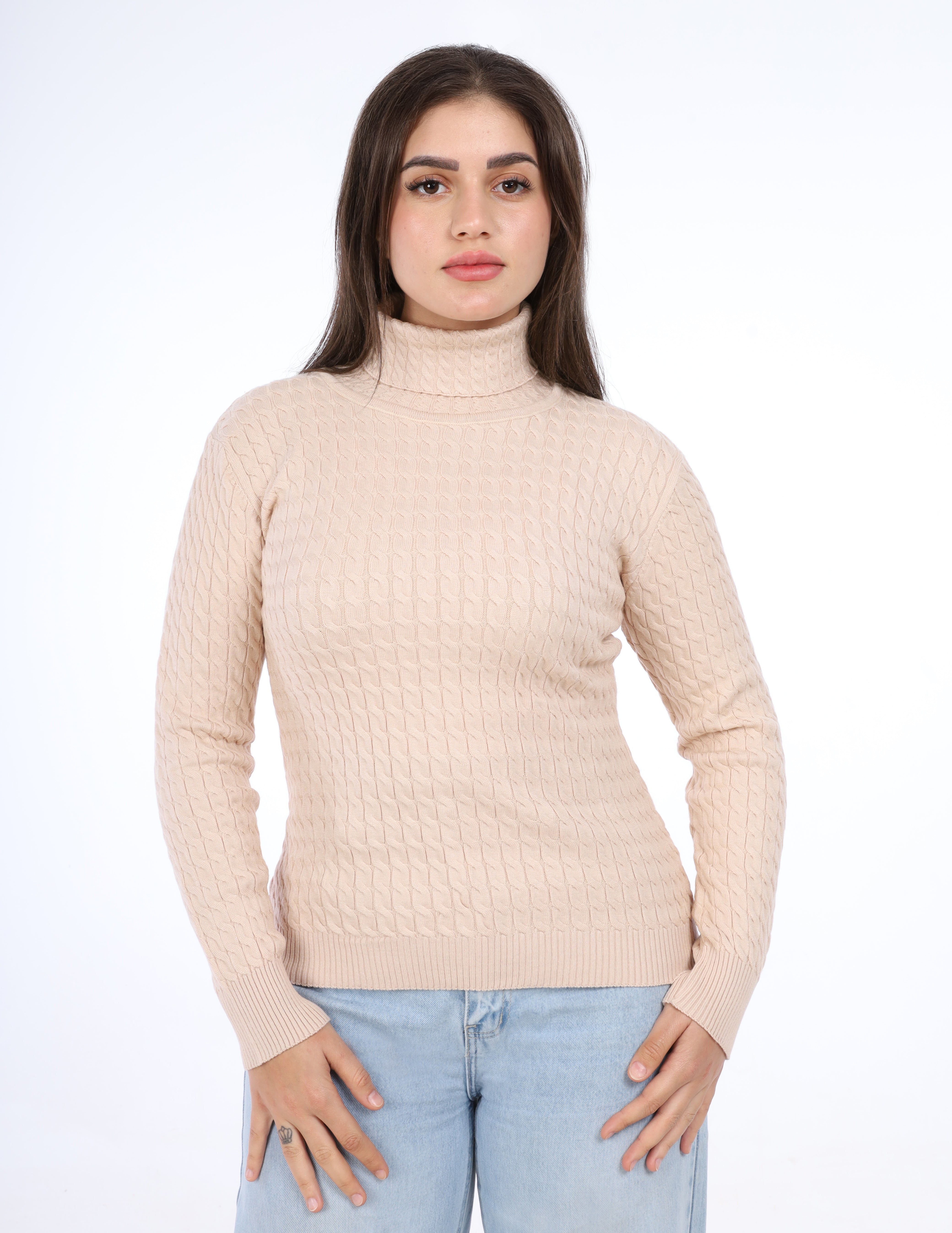 Cable-Knit Turtleneck Sweater w16252746