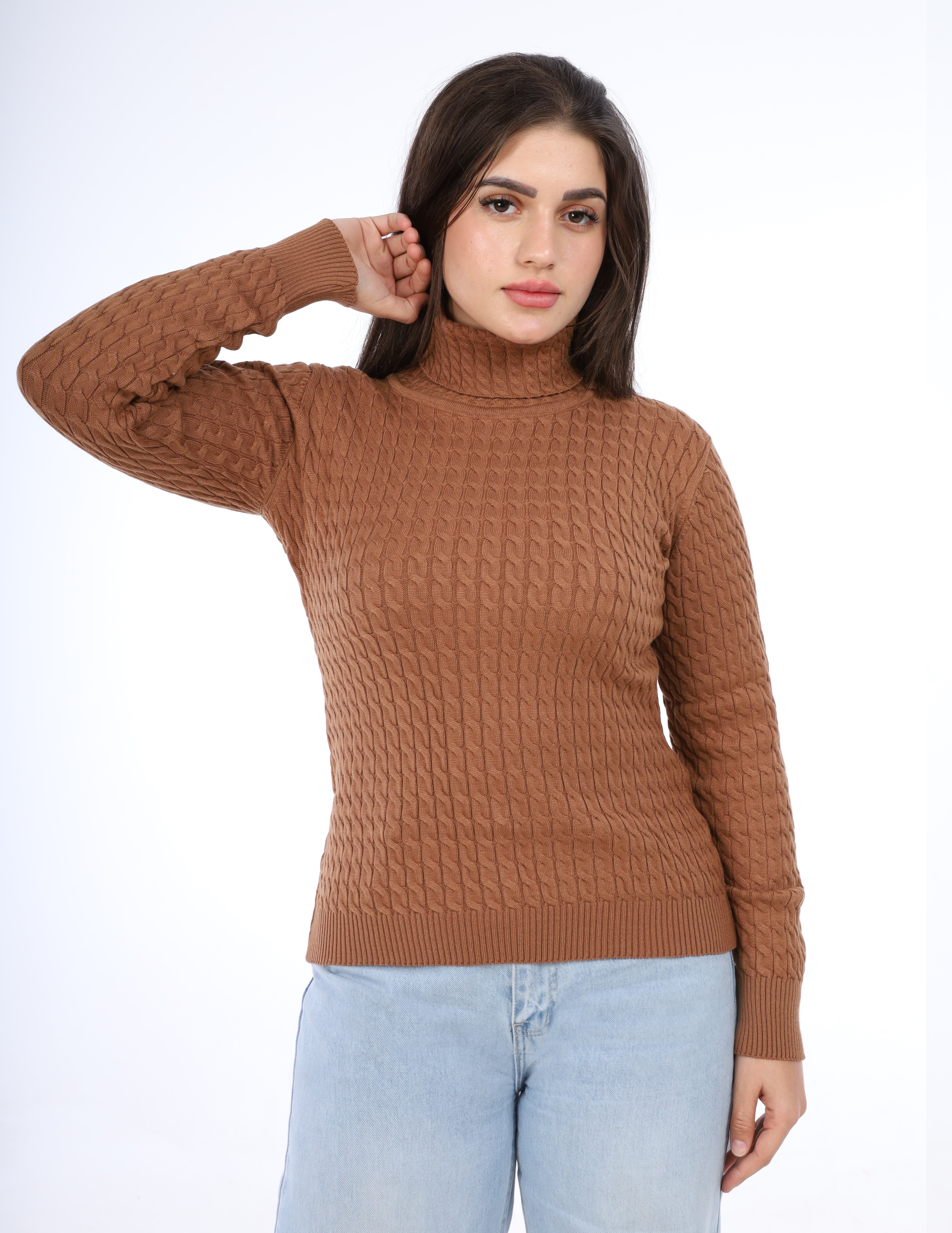 Cable-Knit Turtleneck Sweater w16252746