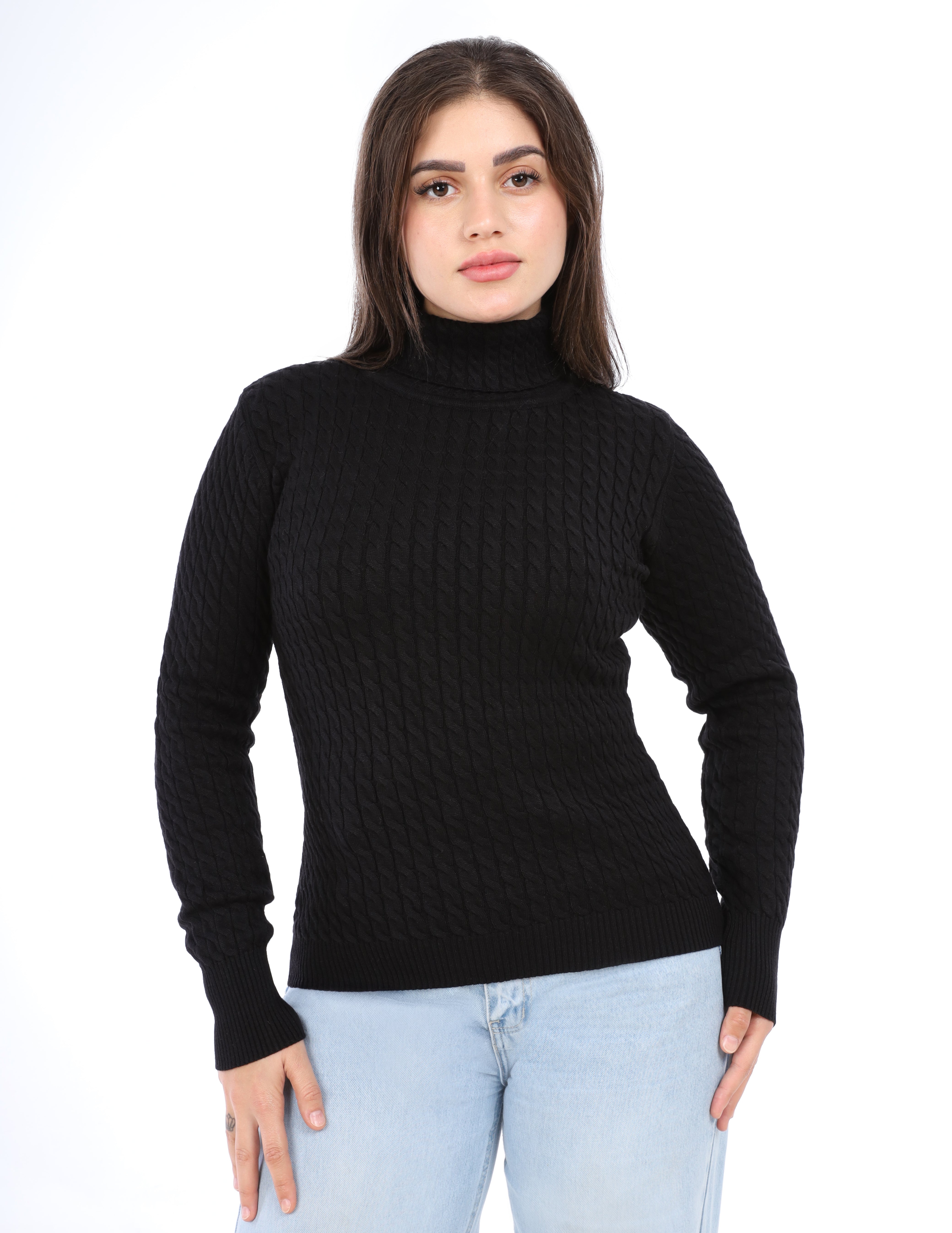 Cable-Knit Turtleneck Sweater w16252746