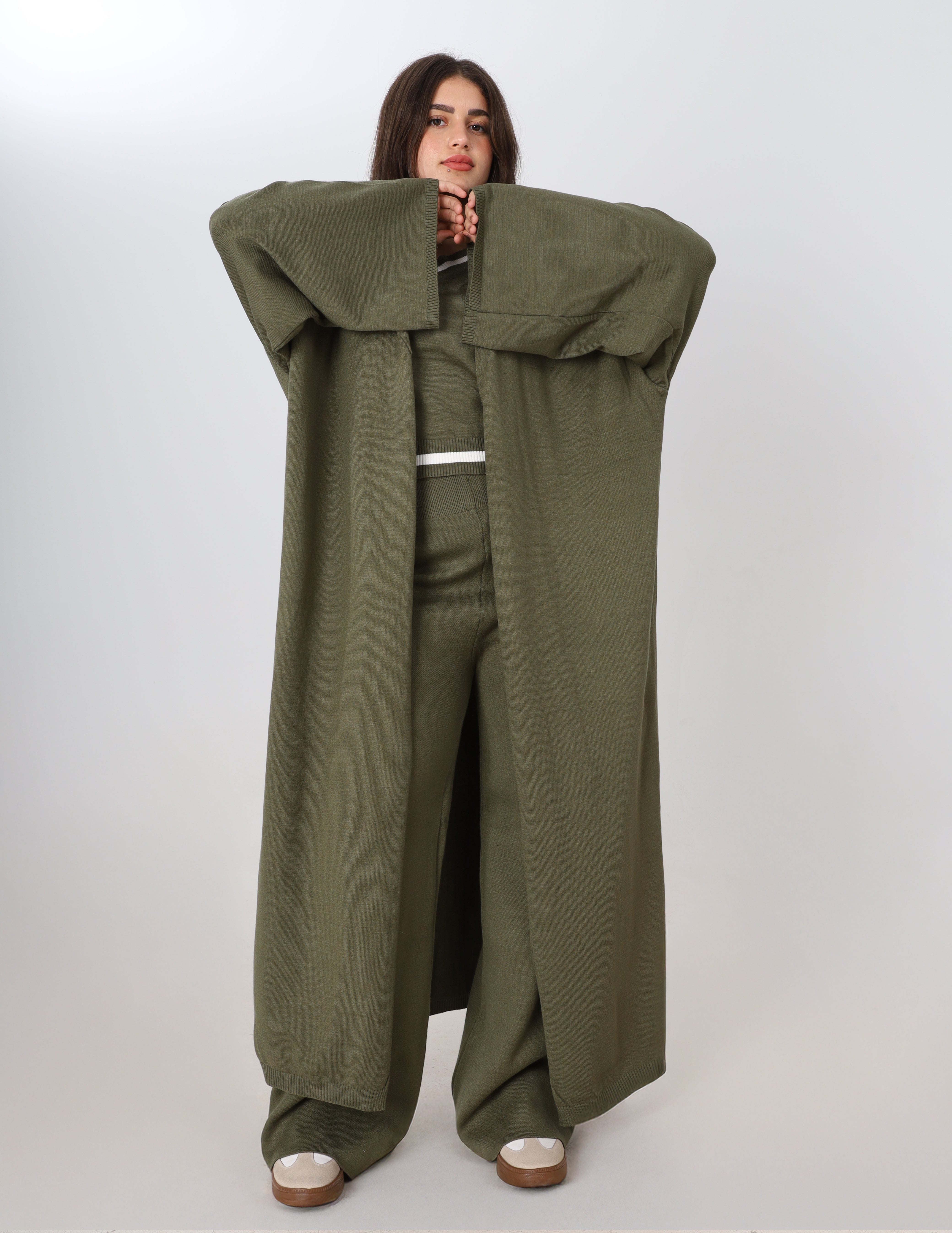 Oversized Crepe Knit Cardigan w16252756