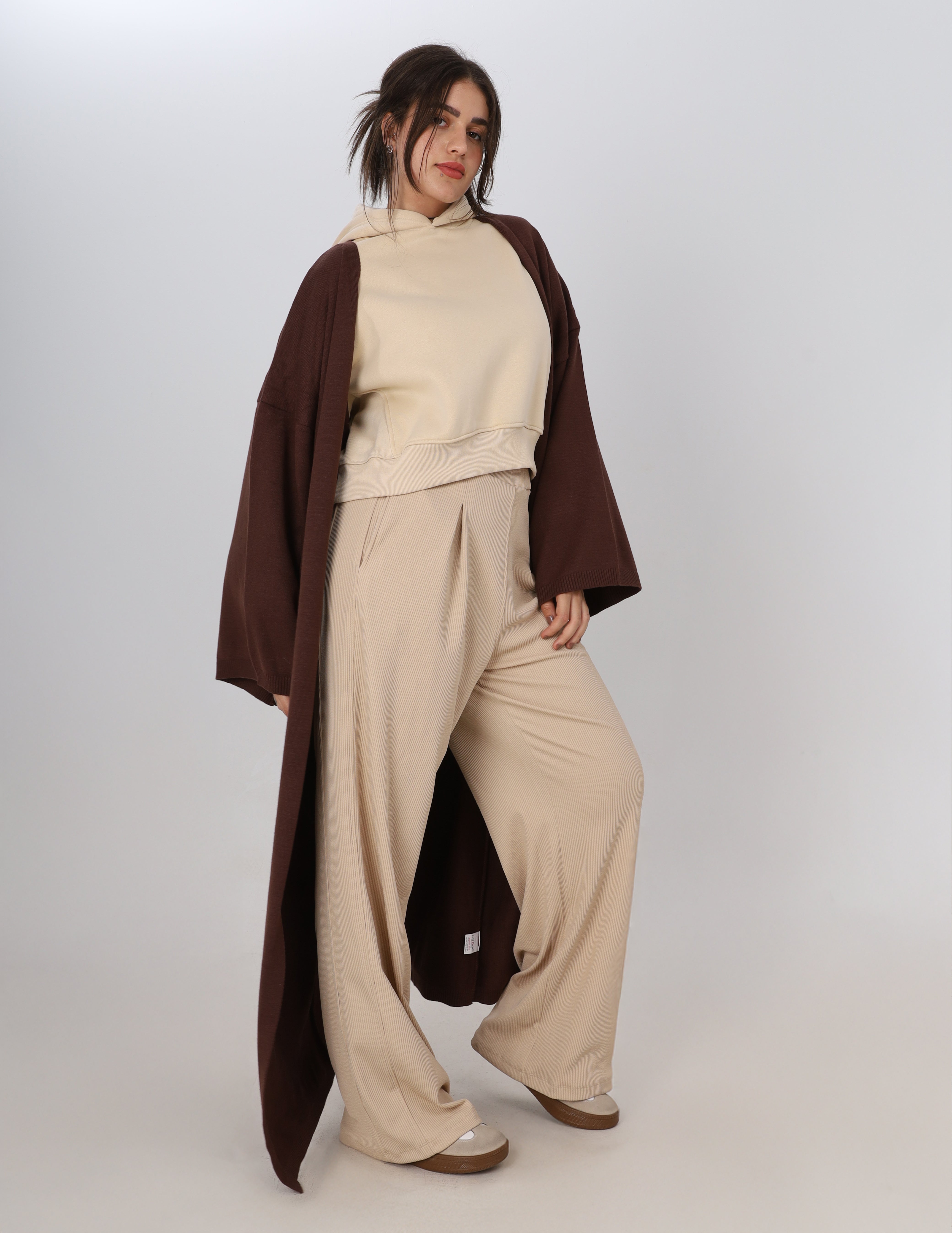 Oversized Crepe Knit Cardigan w16252756