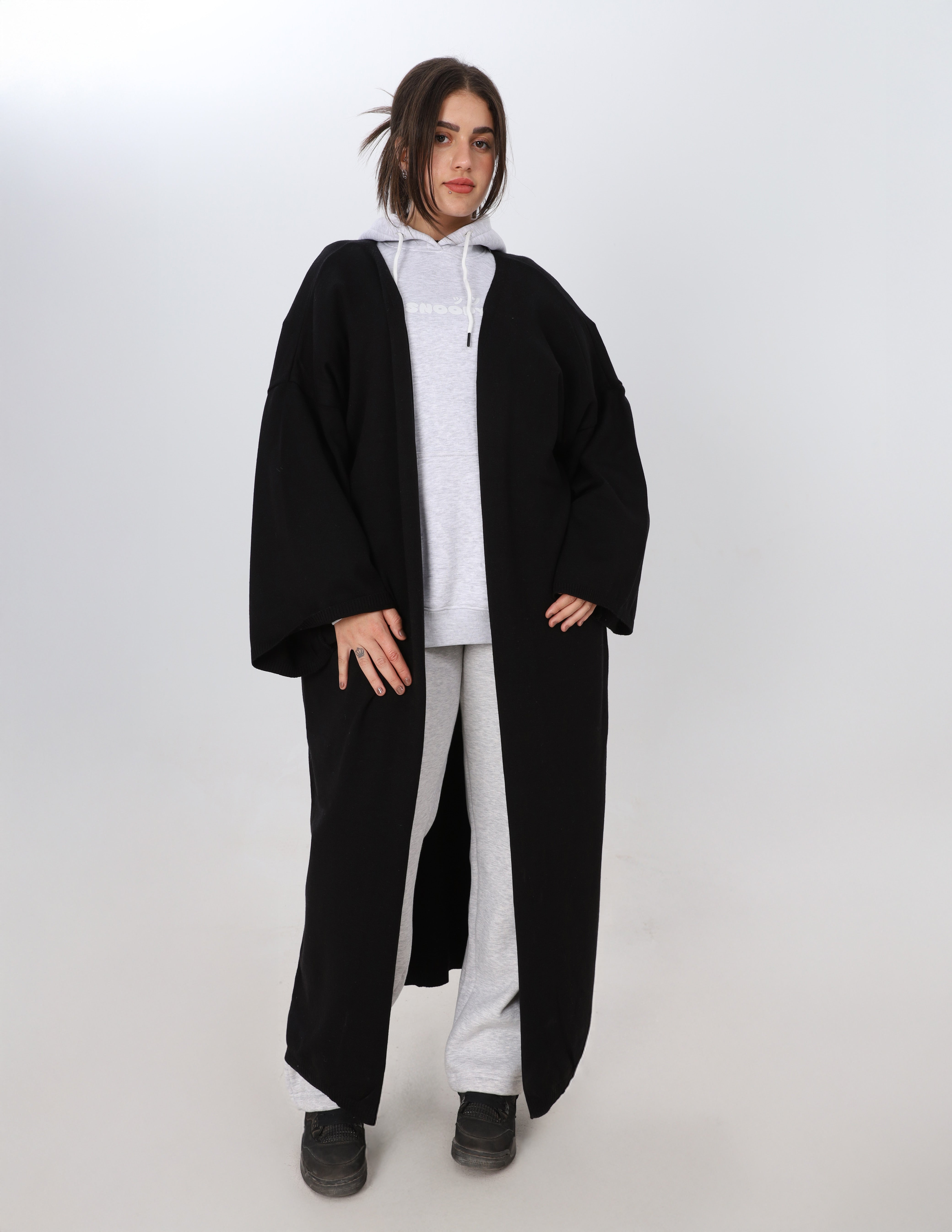 Oversized Crepe Knit Cardigan w16252756