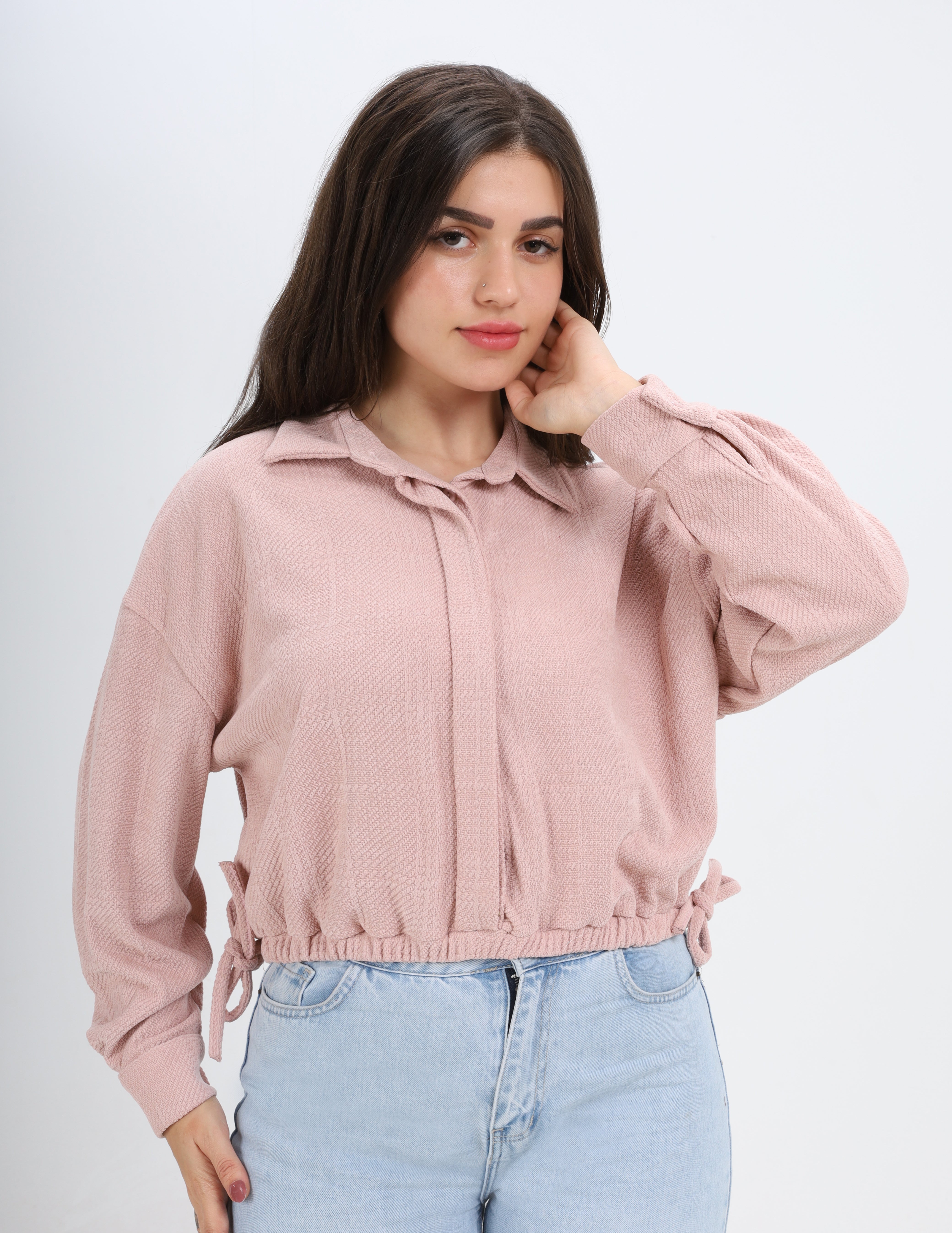 Casual Drawstring Shirt w1626257