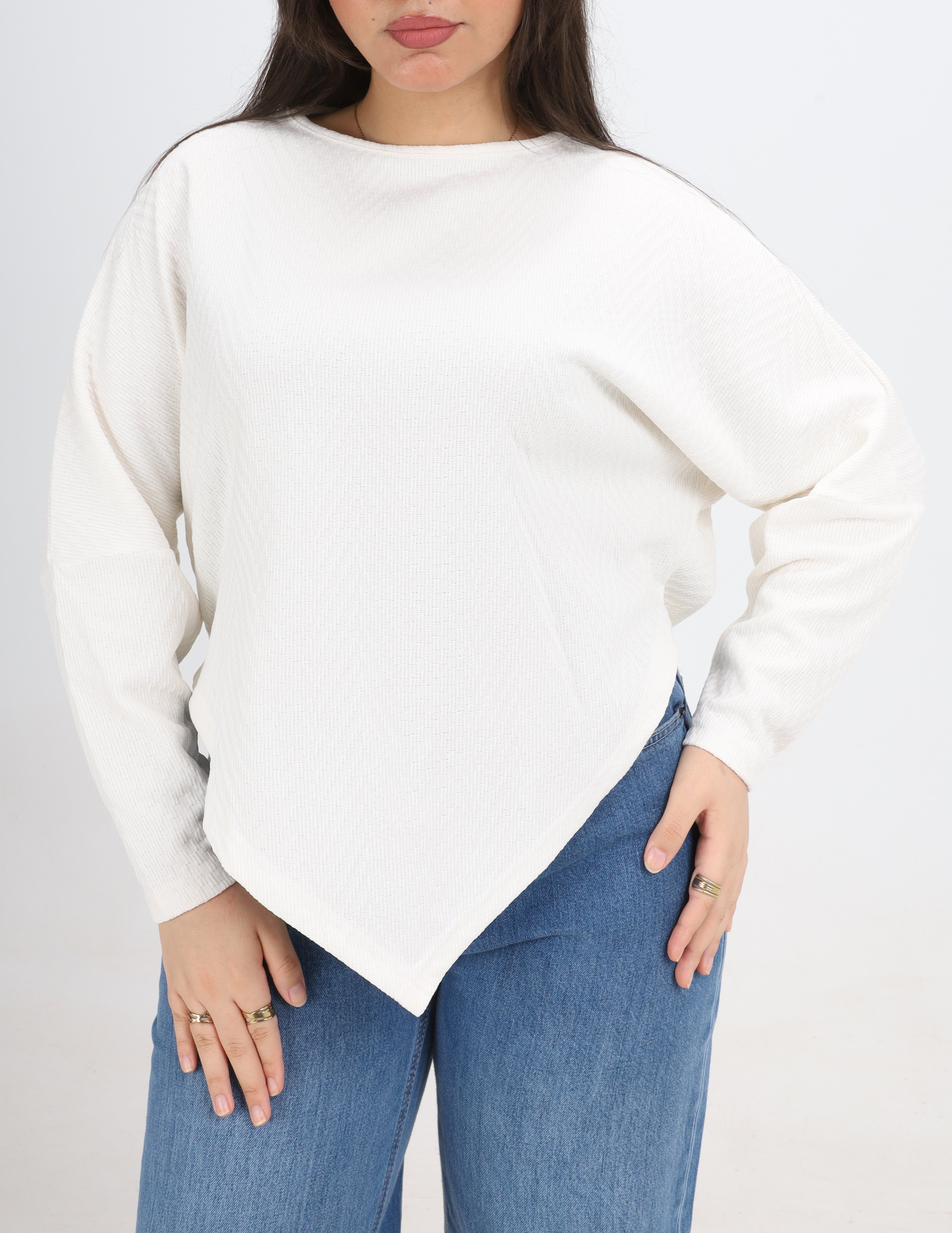 Asymmetrical Hem Blouse w1626268