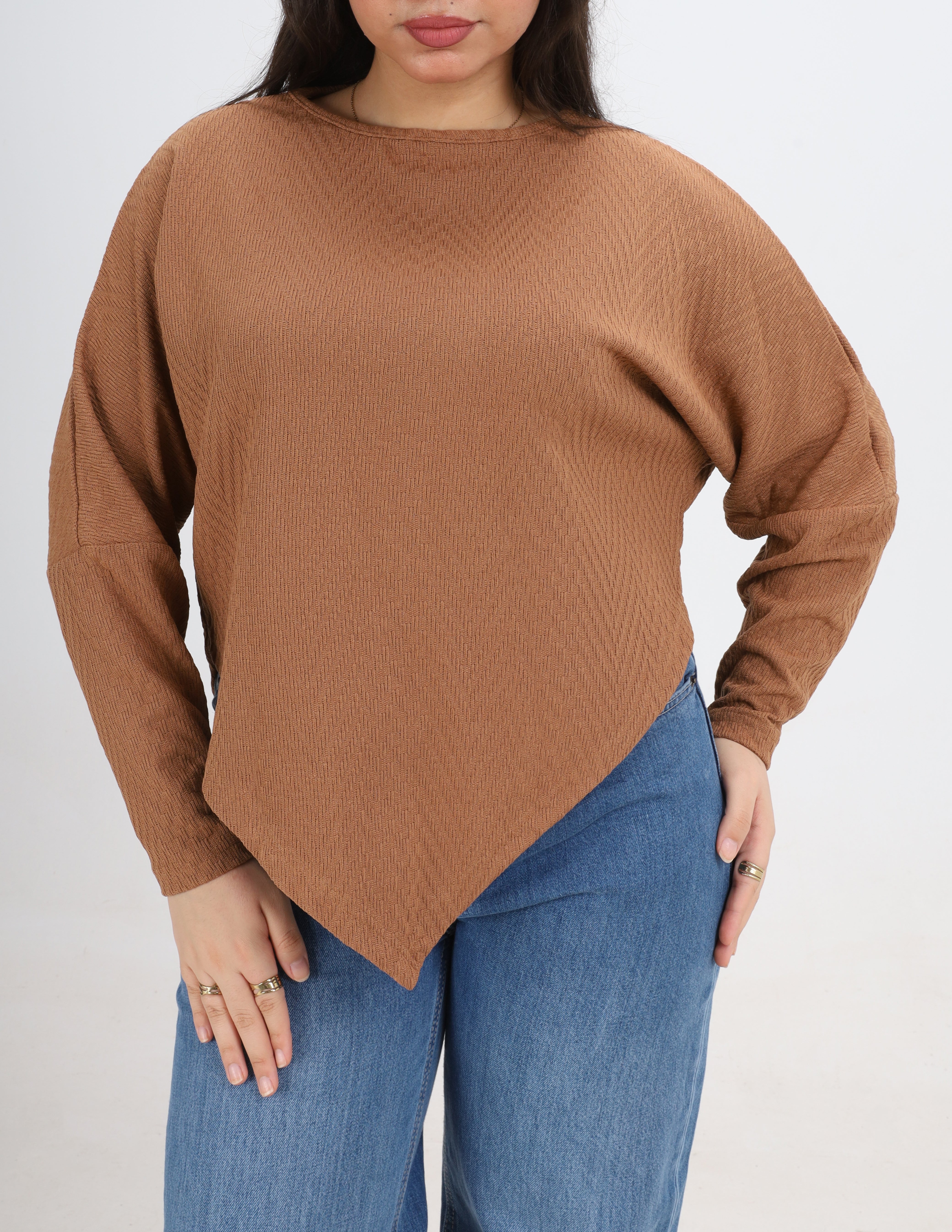 Asymmetrical Hem Blouse w1626268