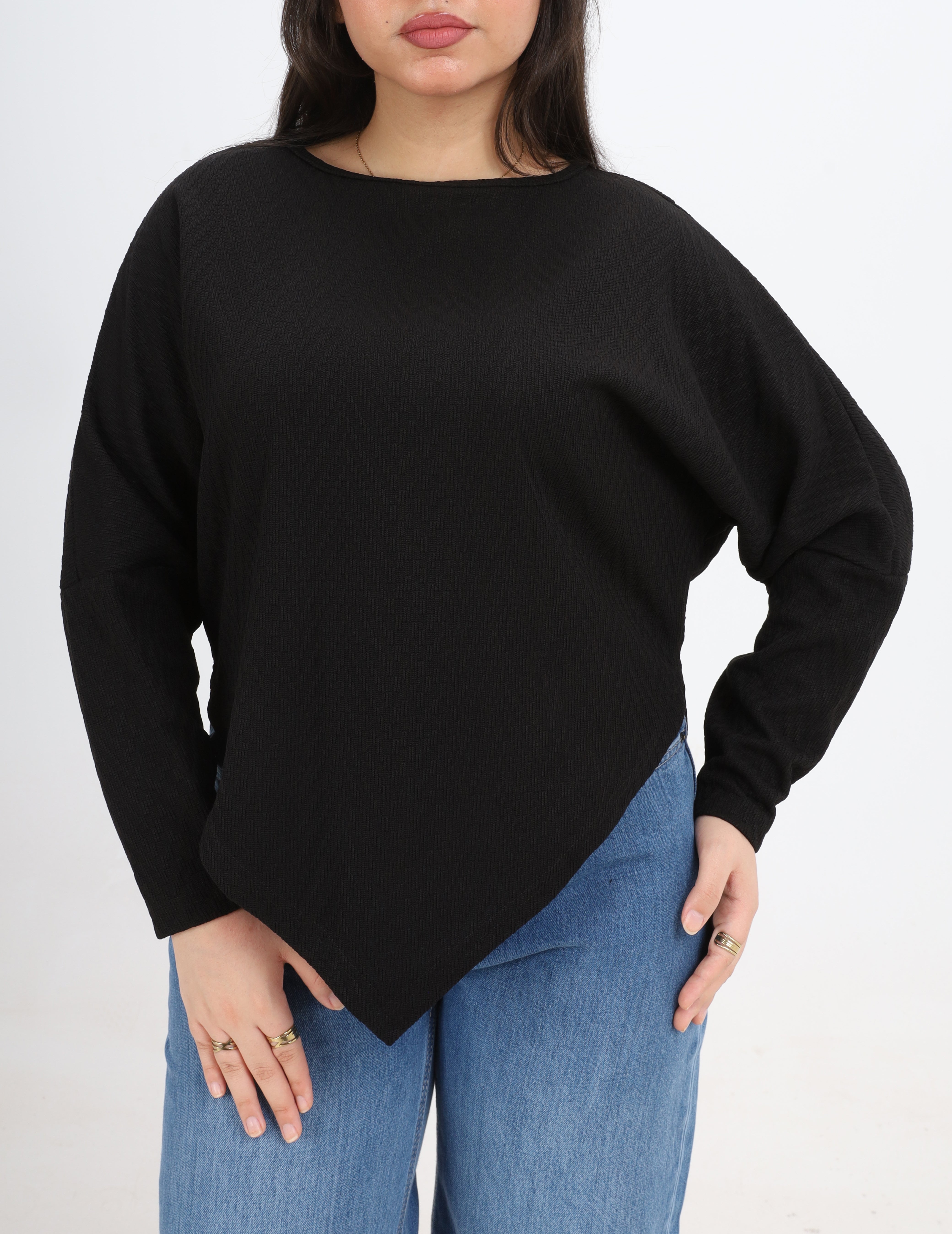 Asymmetrical Hem Blouse w1626268