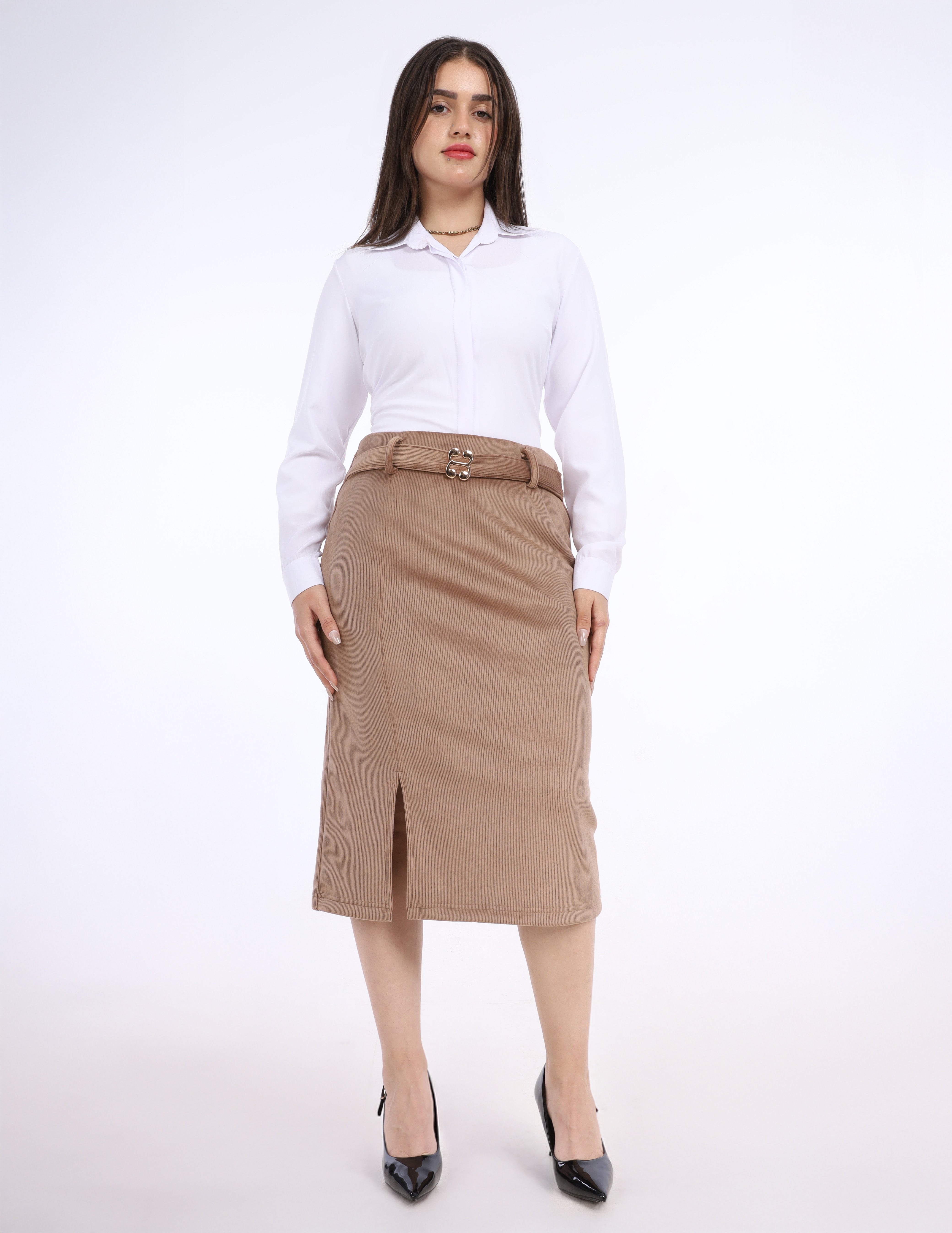 Ribbed Velvet Mini Skirt w1627242