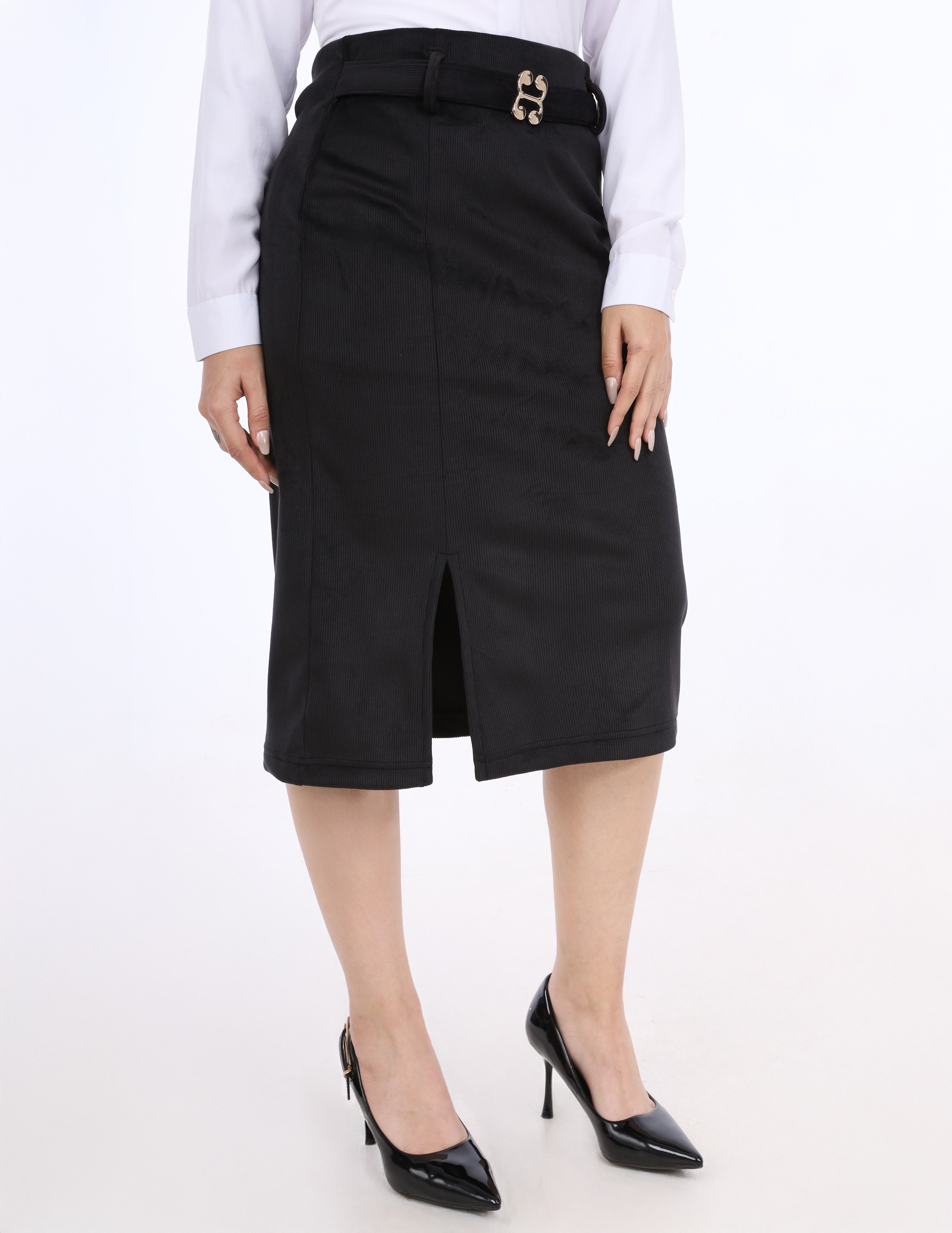 Ribbed Velvet Mini Skirt w1627242