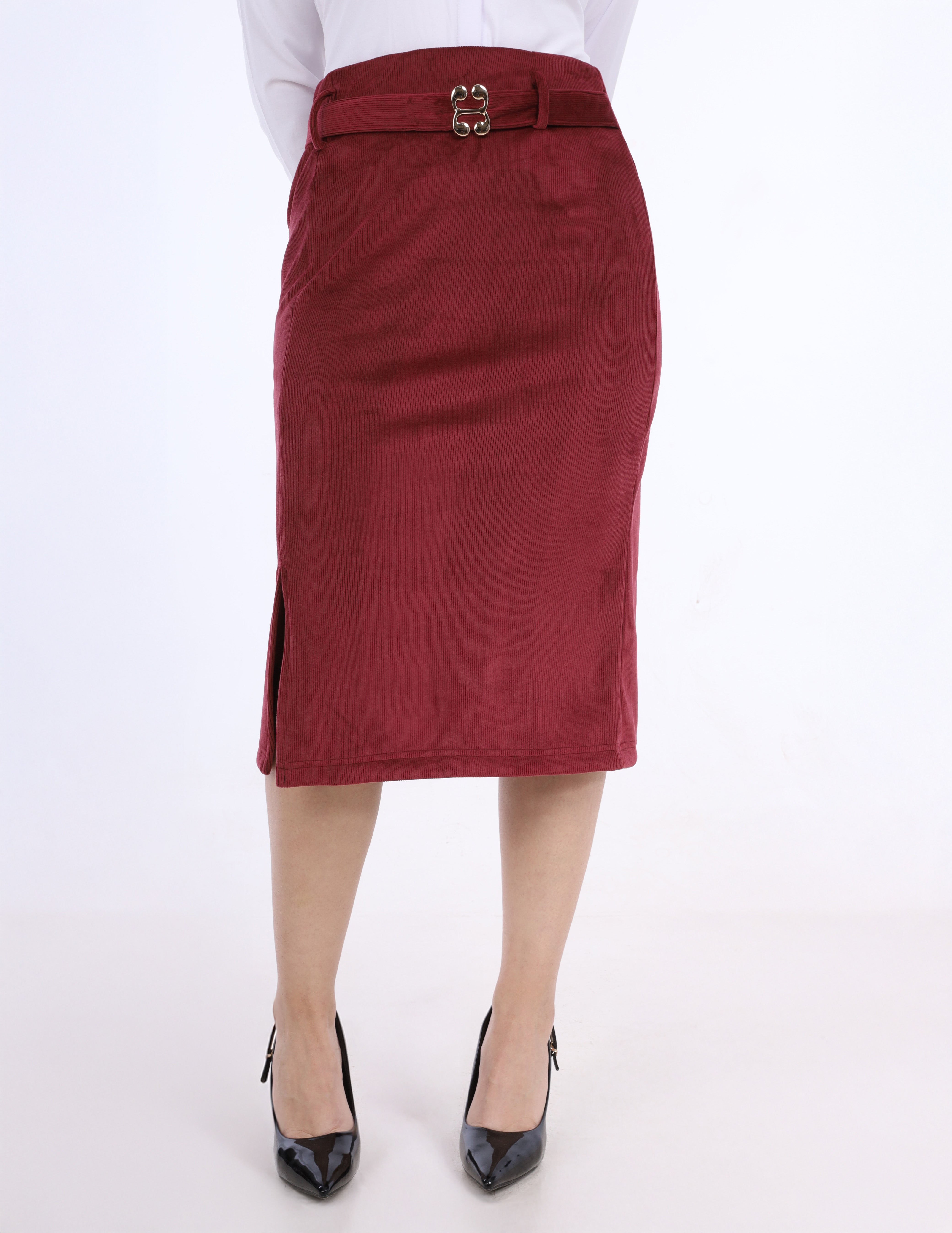 Ribbed Velvet Mini Skirt w1627242