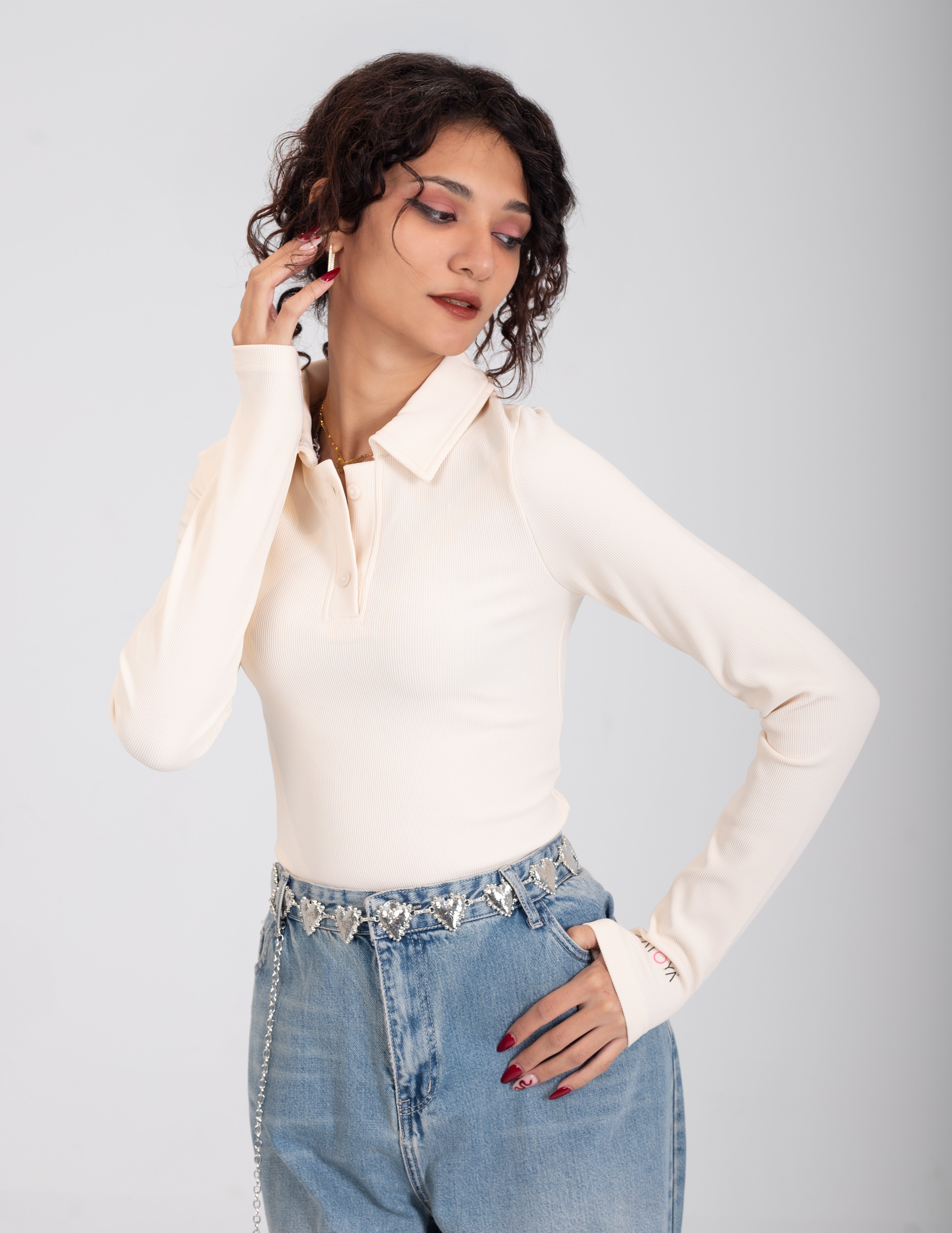 Ribbed Knit Crop Top w162729