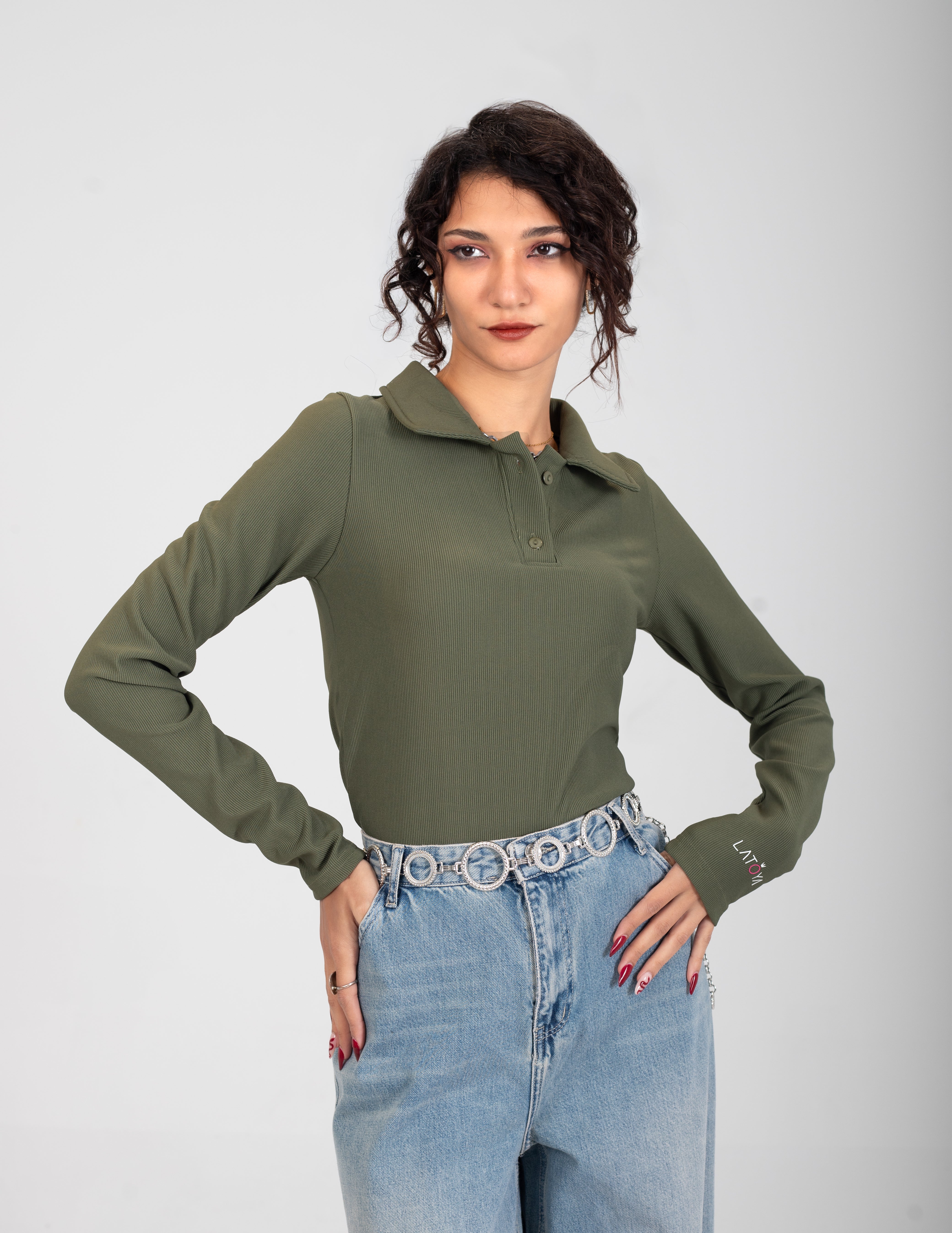 Ribbed Knit Crop Top w162729