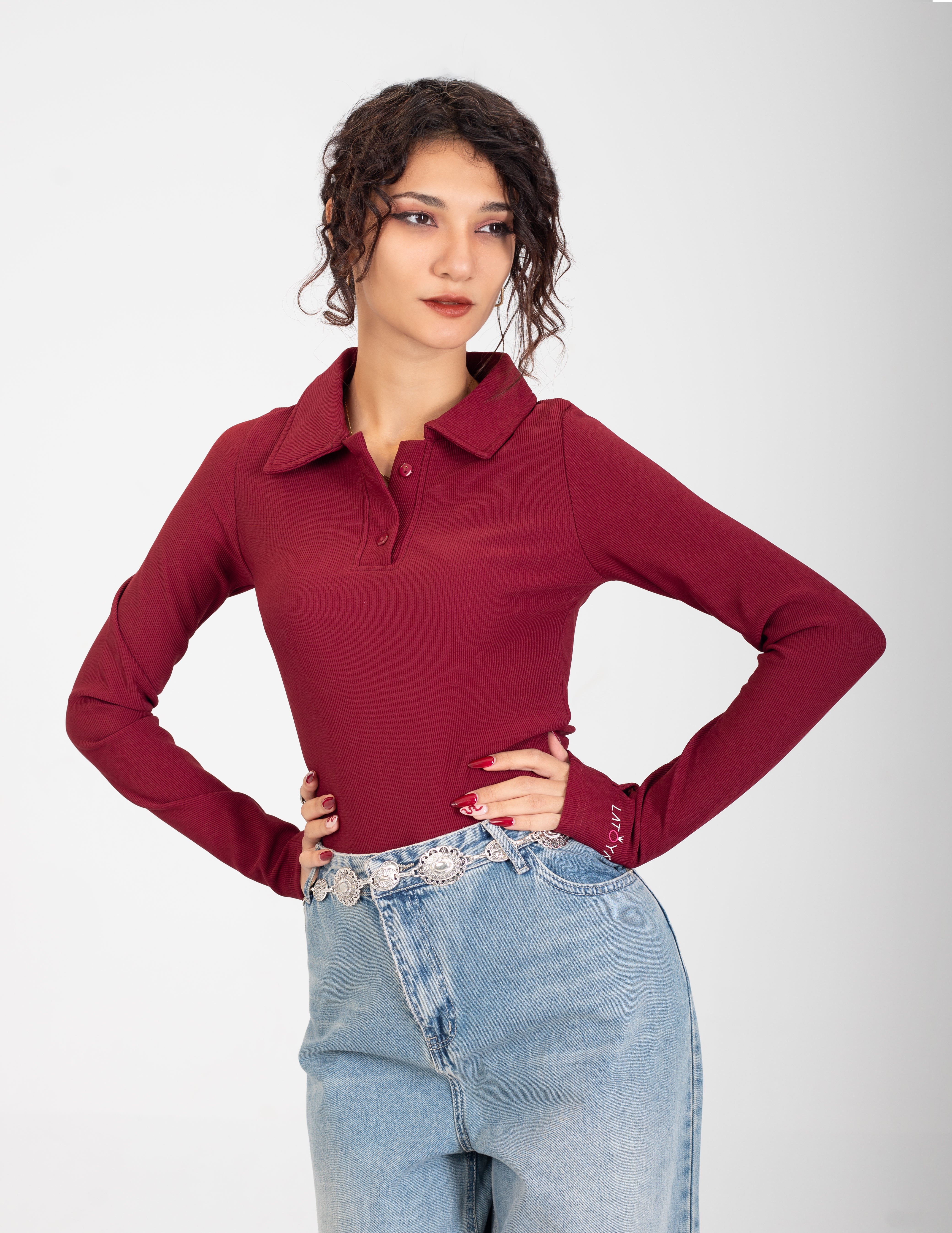 Ribbed Knit Crop Top w162729