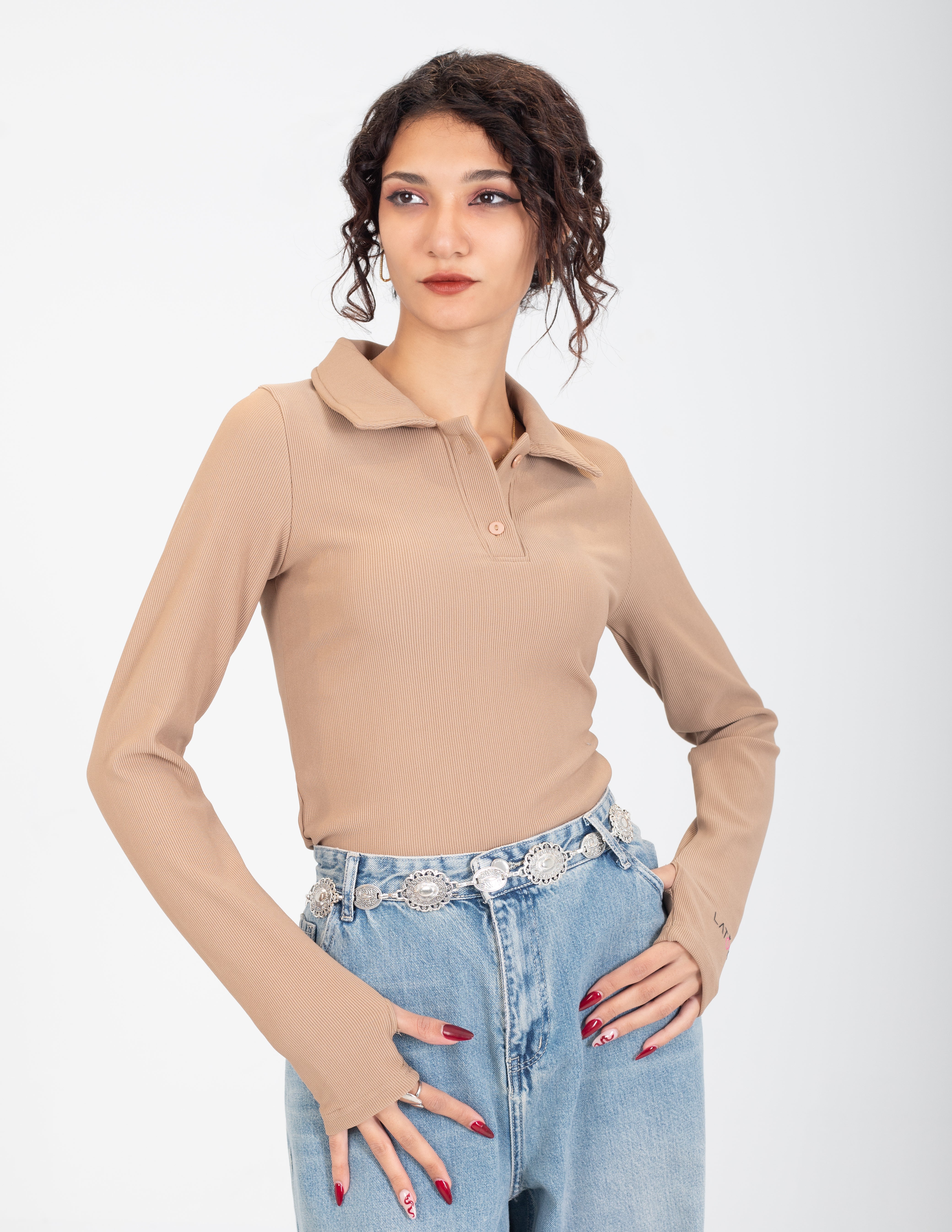 Ribbed Knit Crop Top w162729