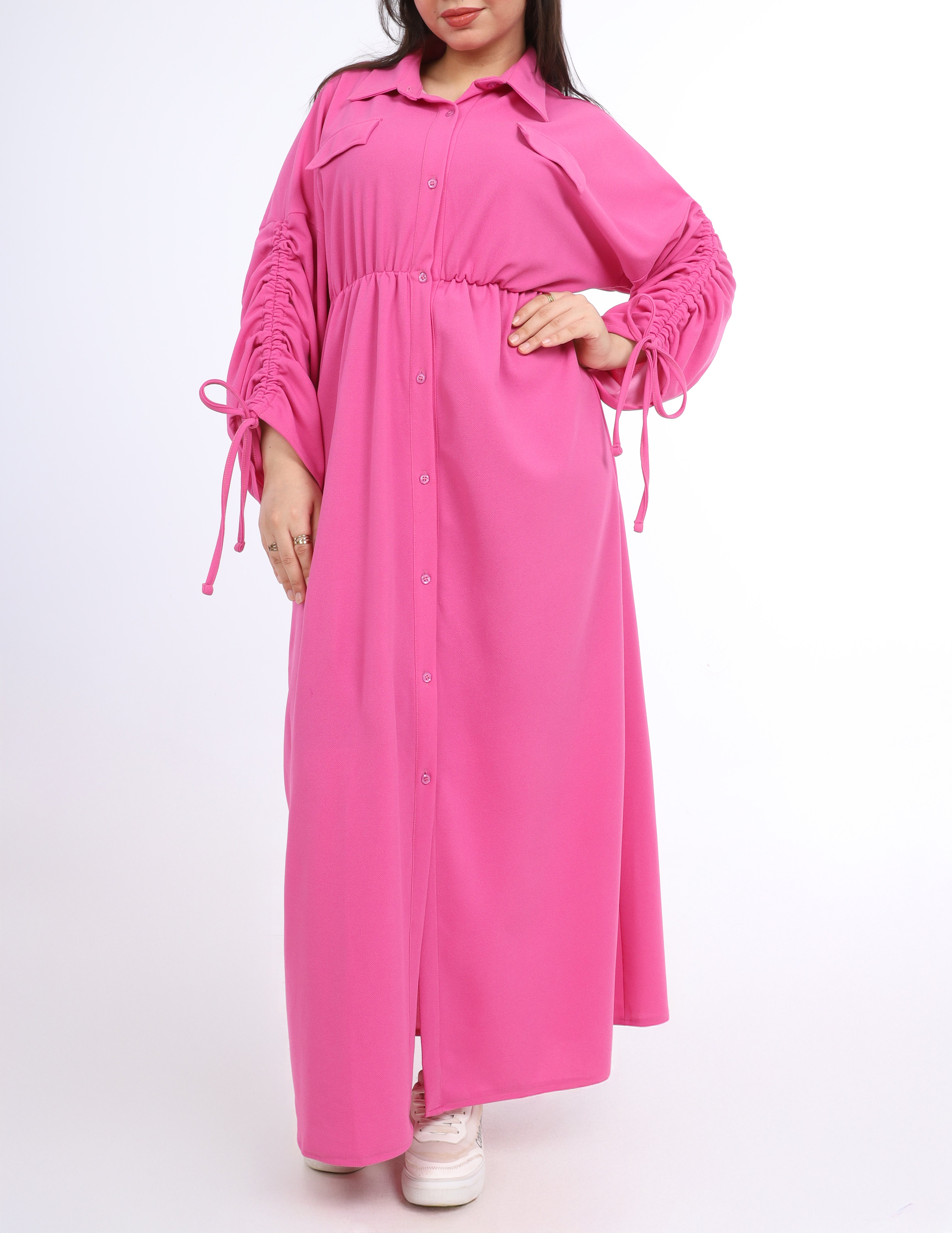Stylish Maxi Shirt Dress w162782/1