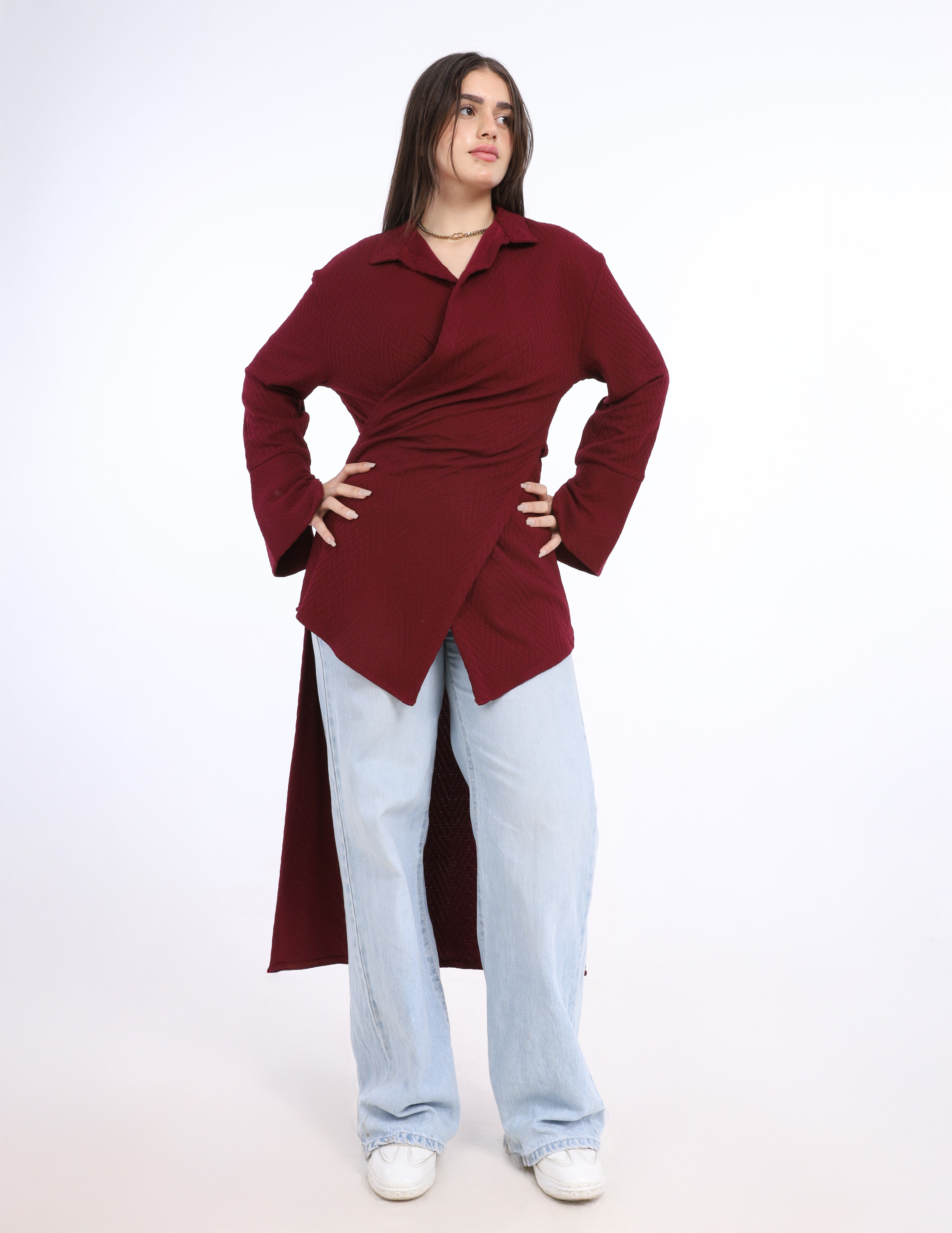 Wrap High-Low Shirt w162797