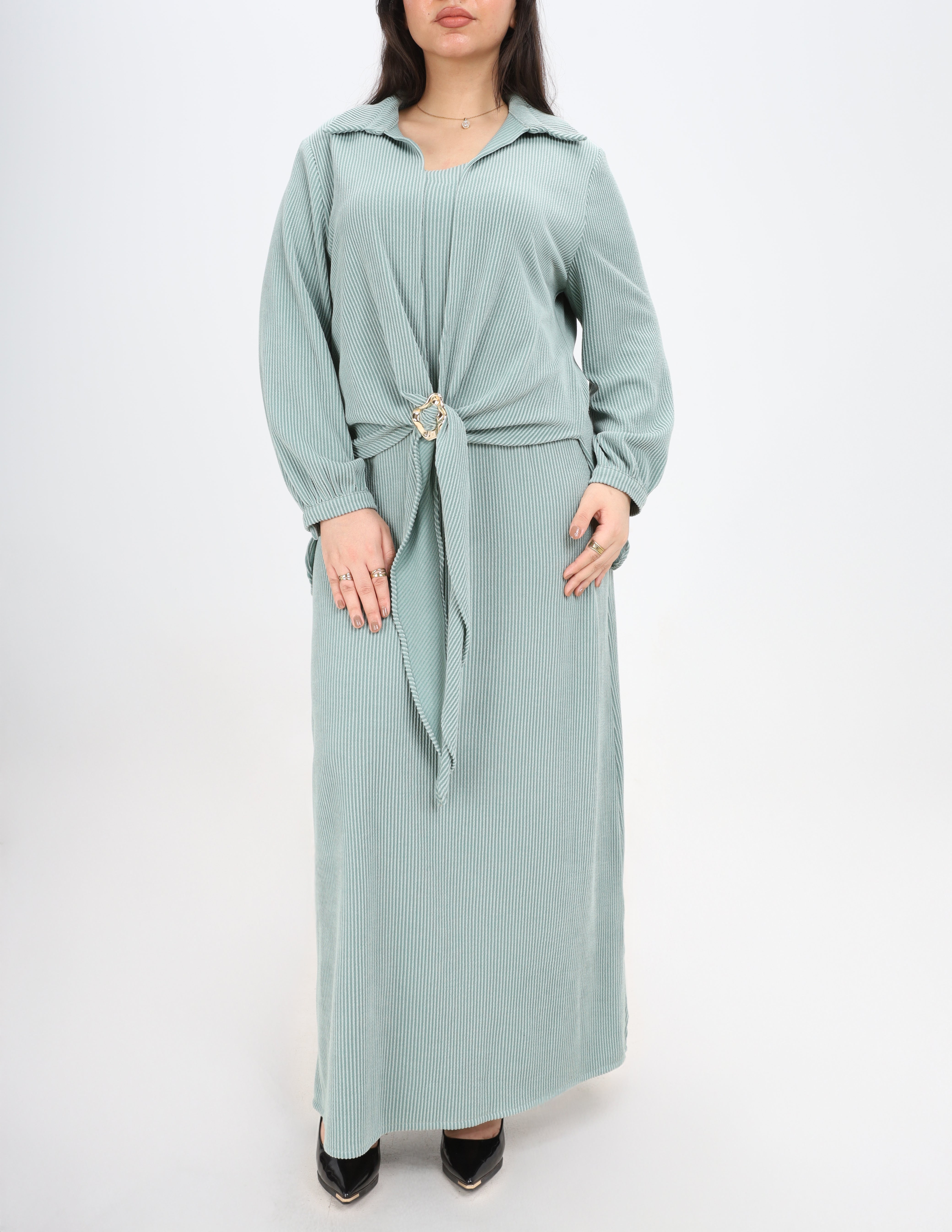 Dress & Cardigan Set with Brooch w1629141