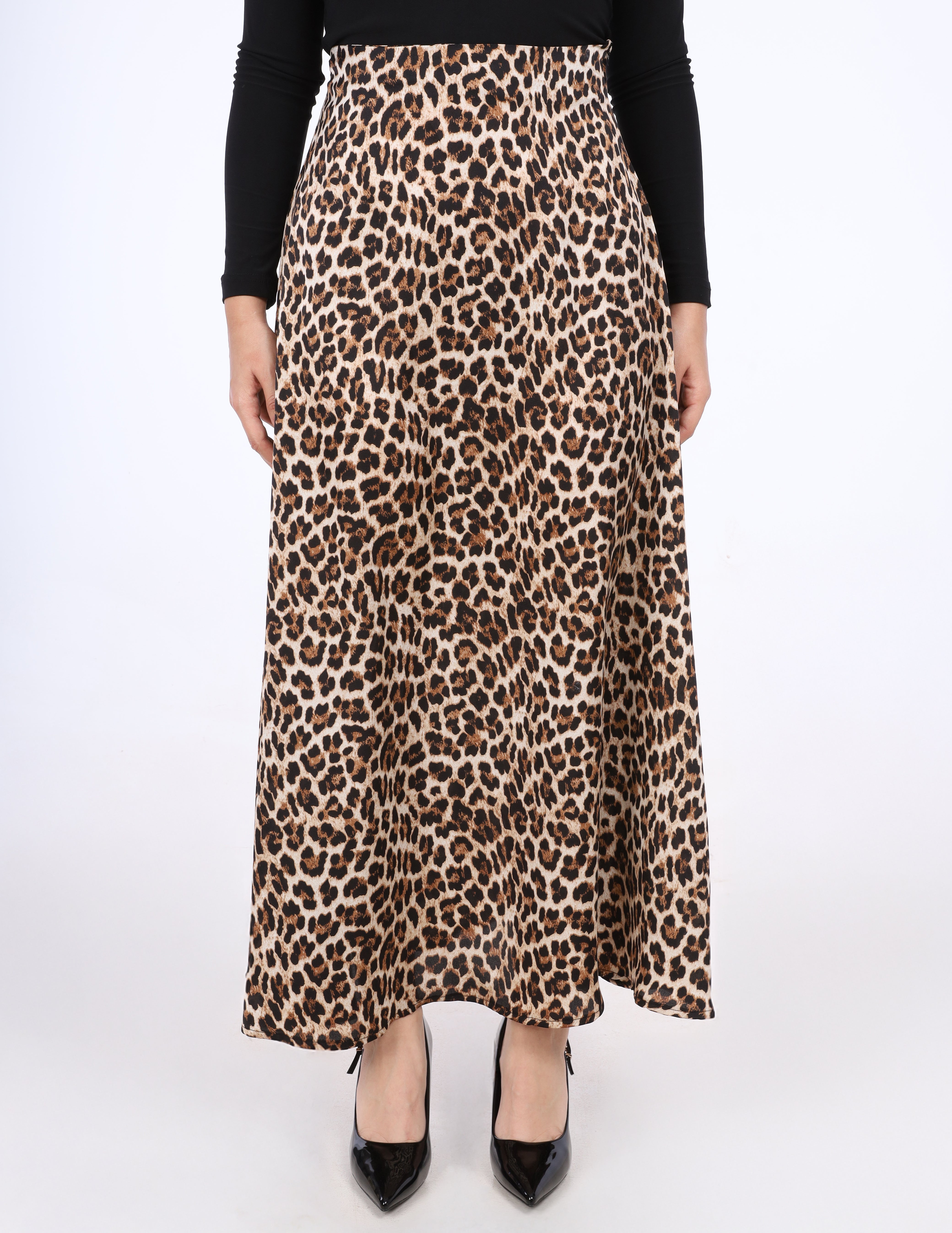 Leopard Print A-Line Maxi Skirt w162924/2