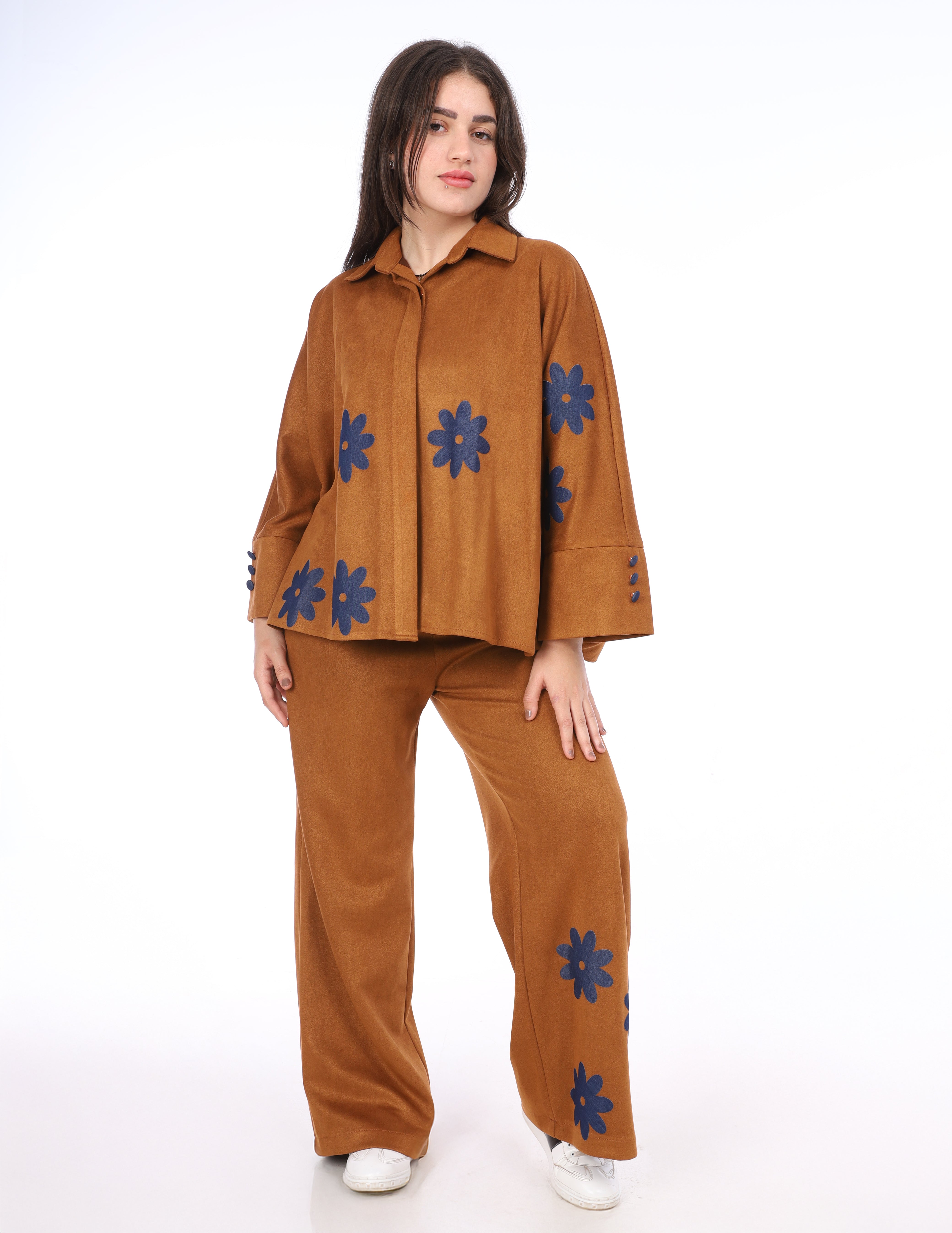 Floral Embroidered Two-Piece Set w162930