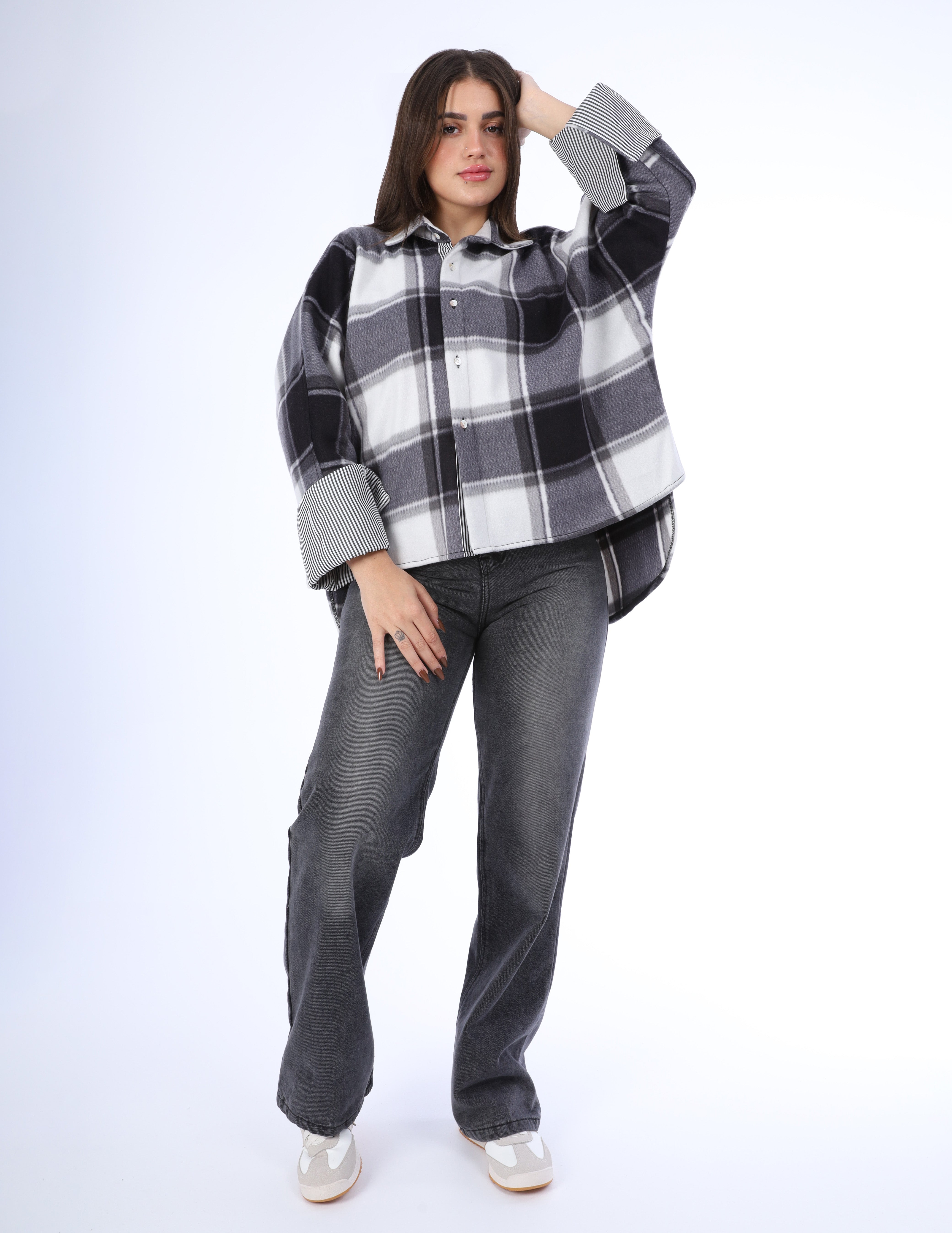 Oversized Plaid Shirt w162932/3