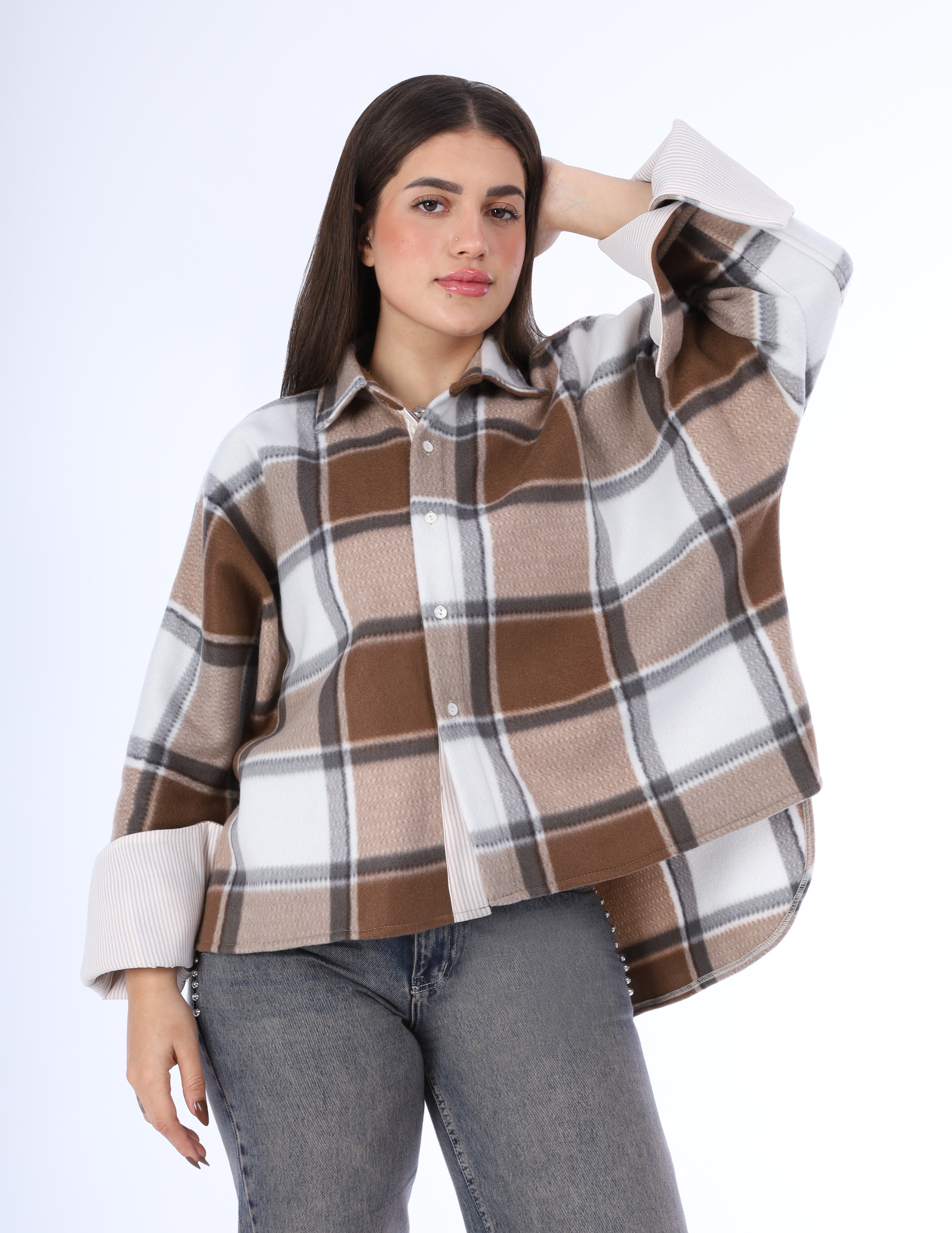 Oversized Plaid Shirt w162932/3
