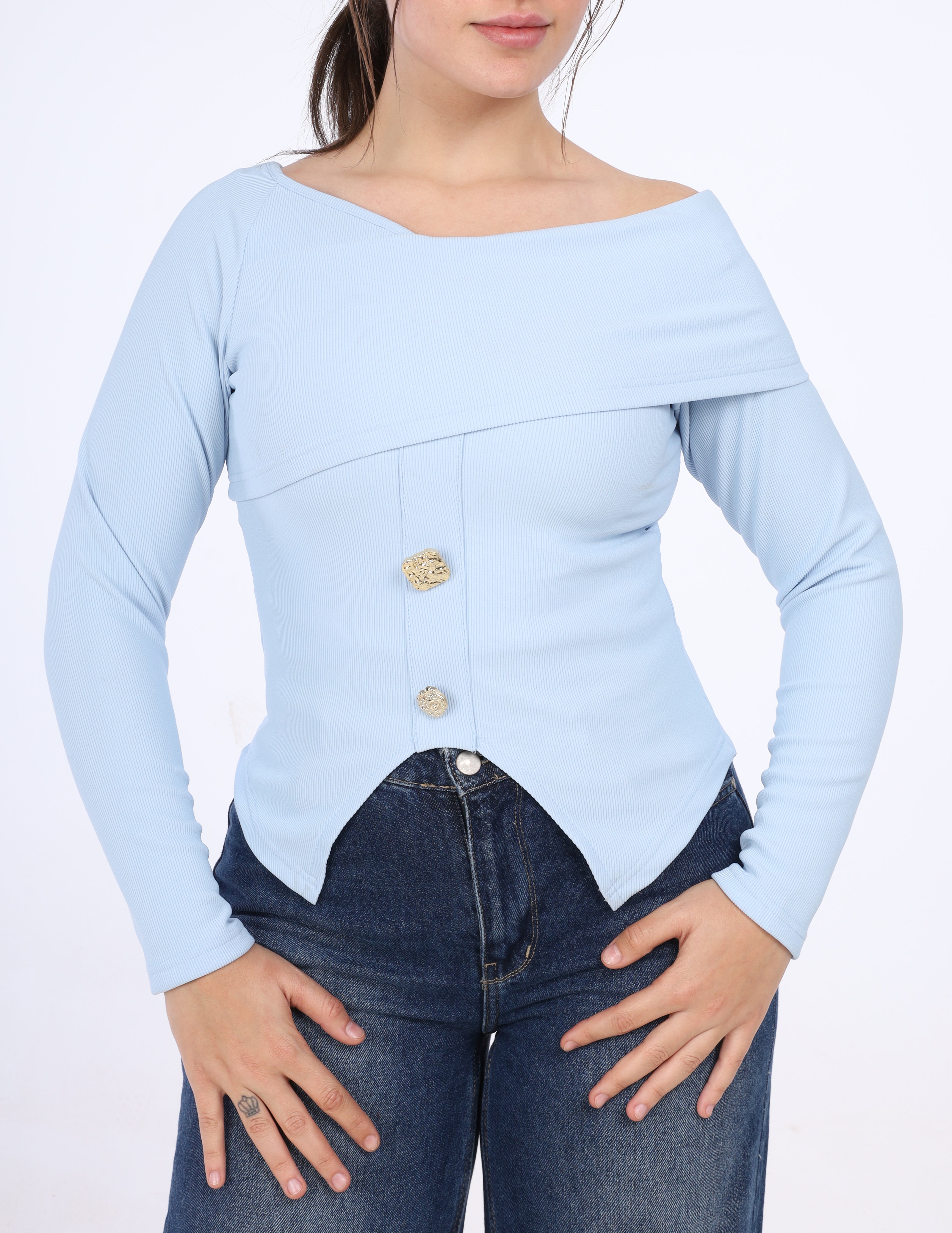 Asymmetric One-Shoulder Top w162957