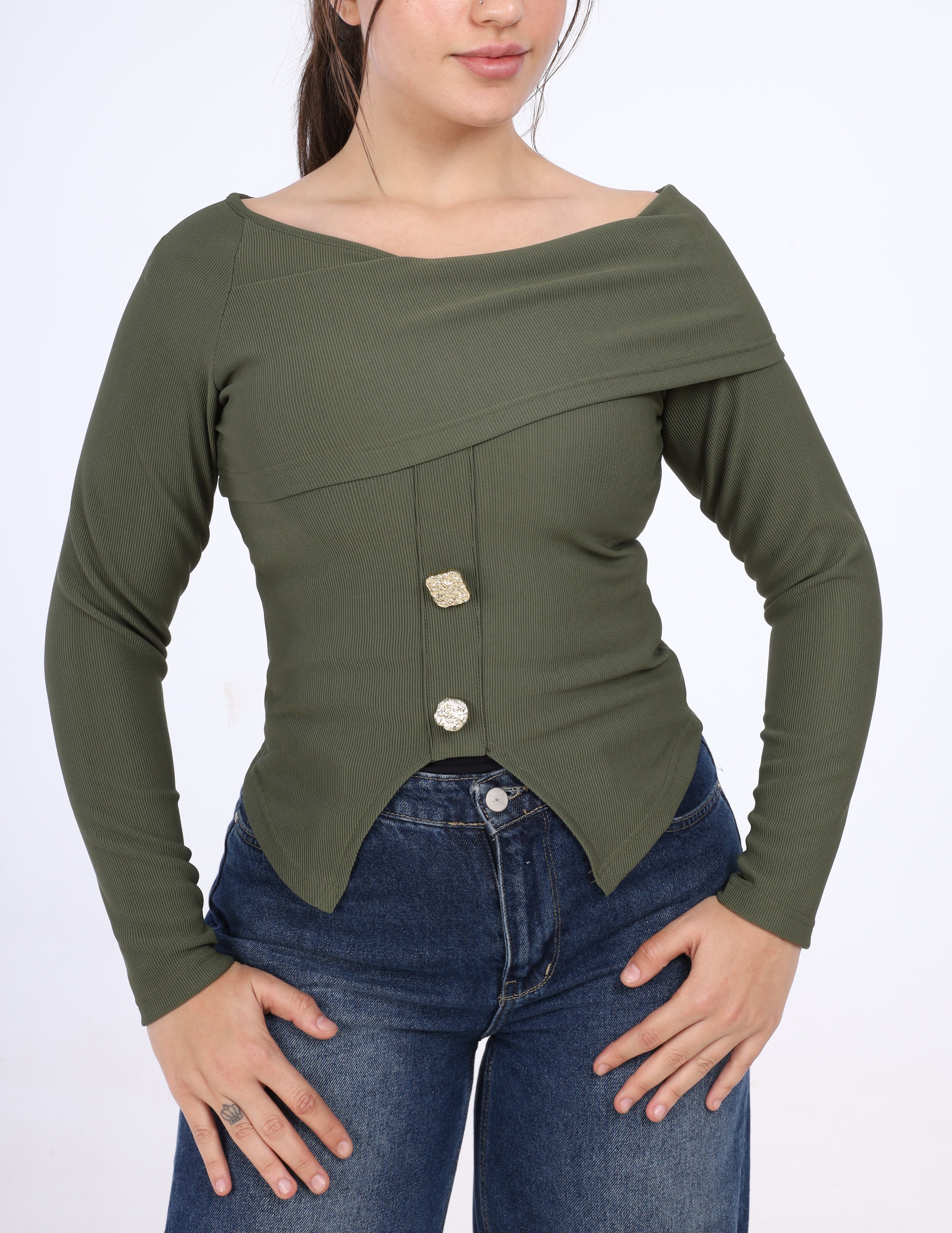 Asymmetric One-Shoulder Top w162957