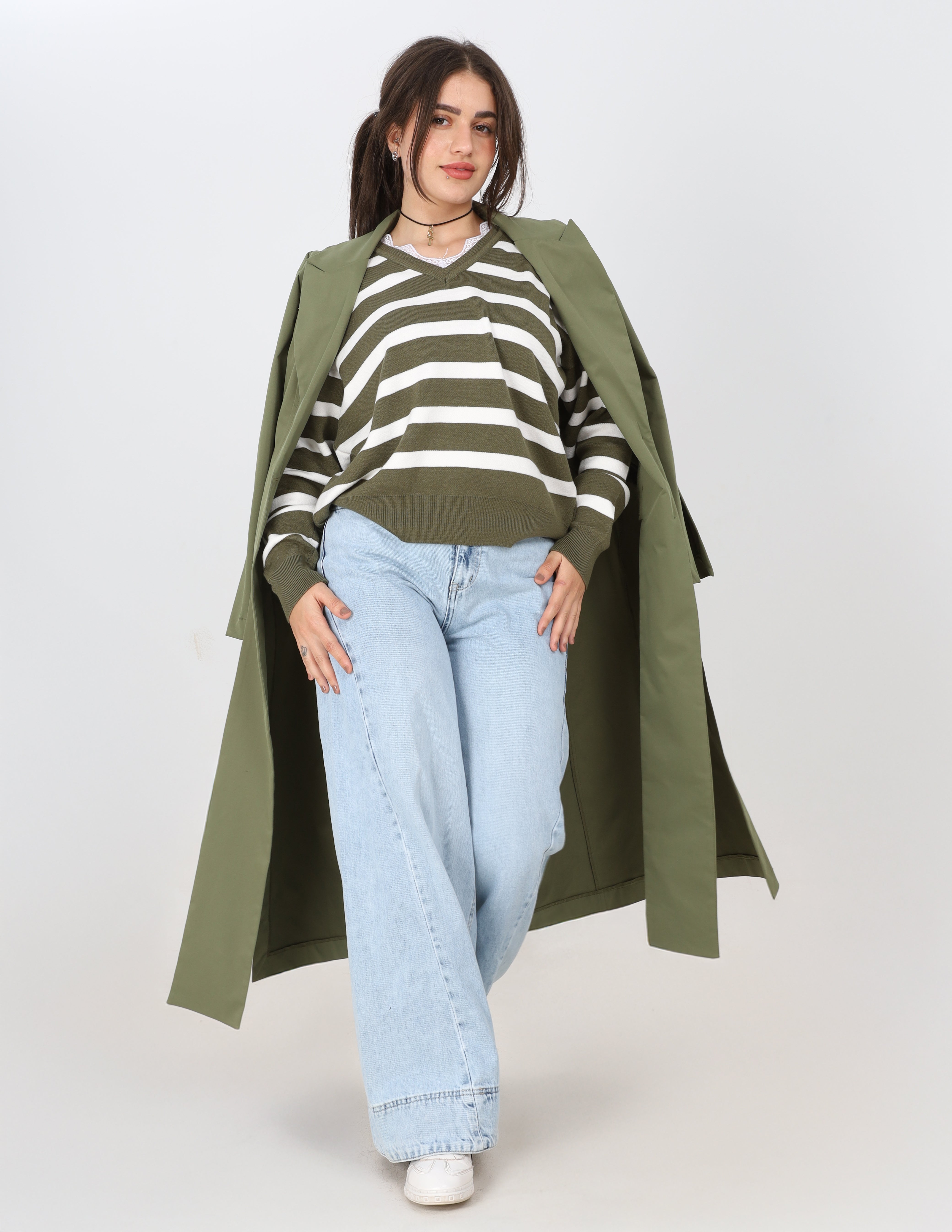 Long Double-Slit Blazer Coat w162974