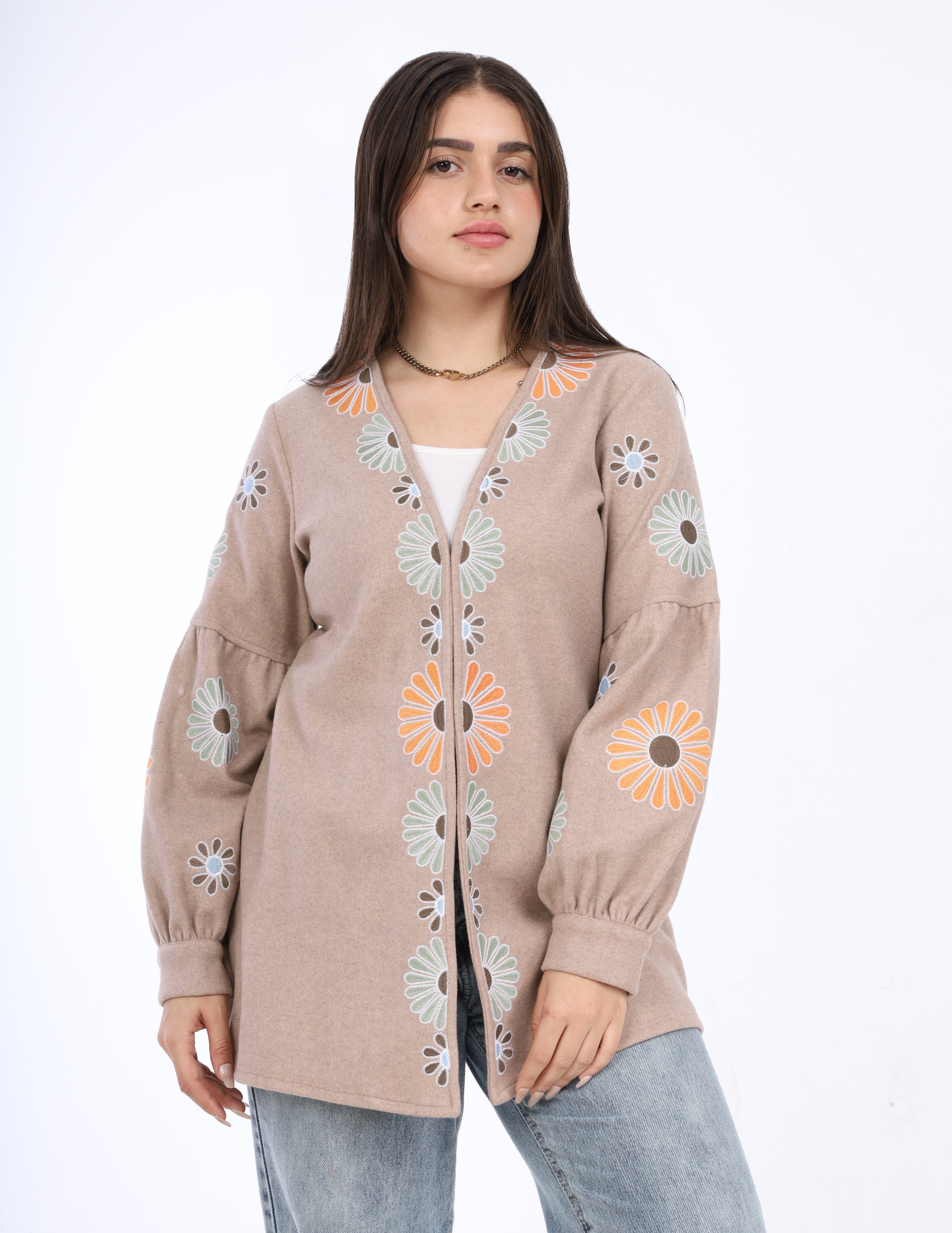 Embroidered Floral Cardigan w162993